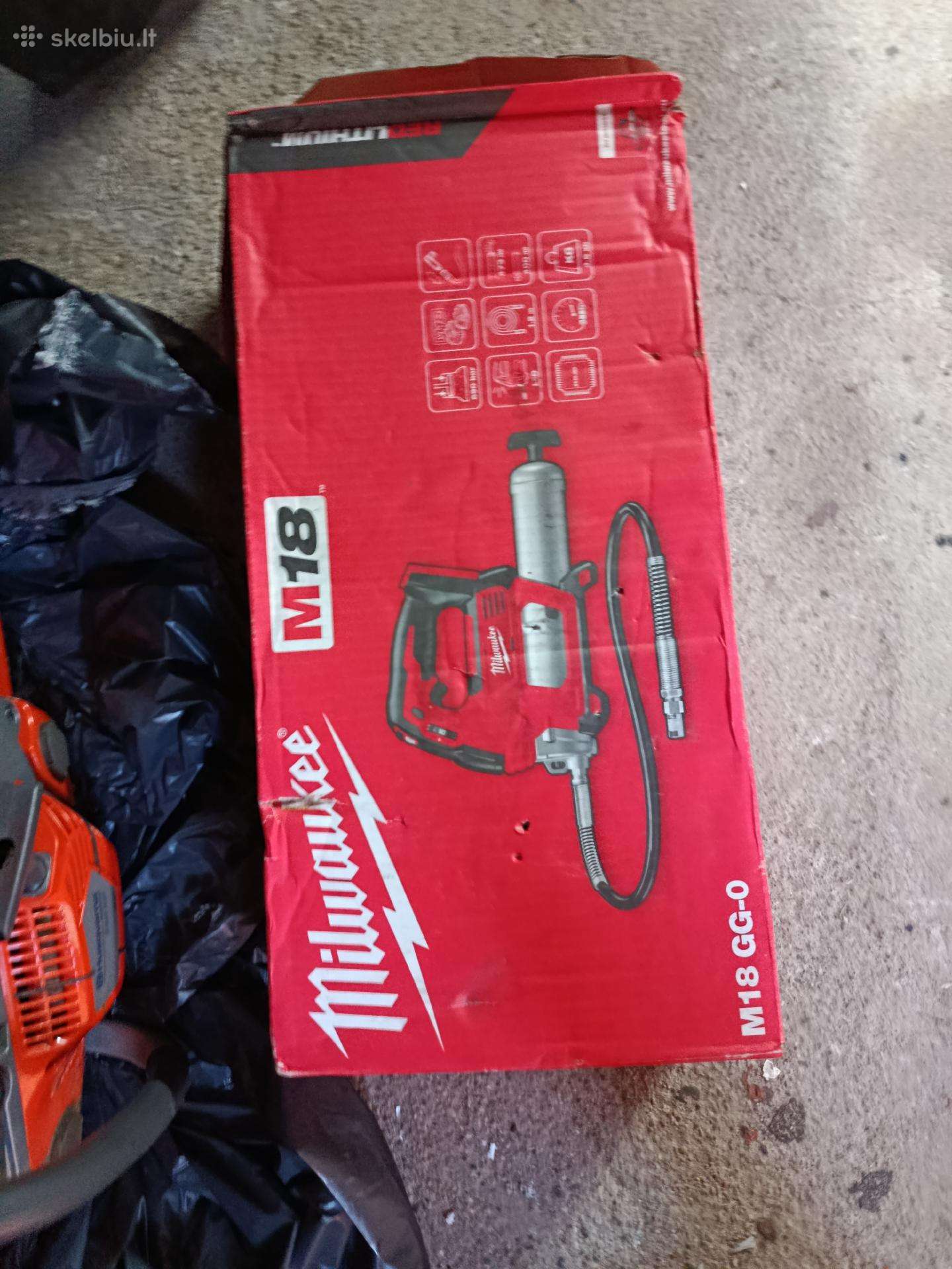 Milwaukee tepalo pistoletas