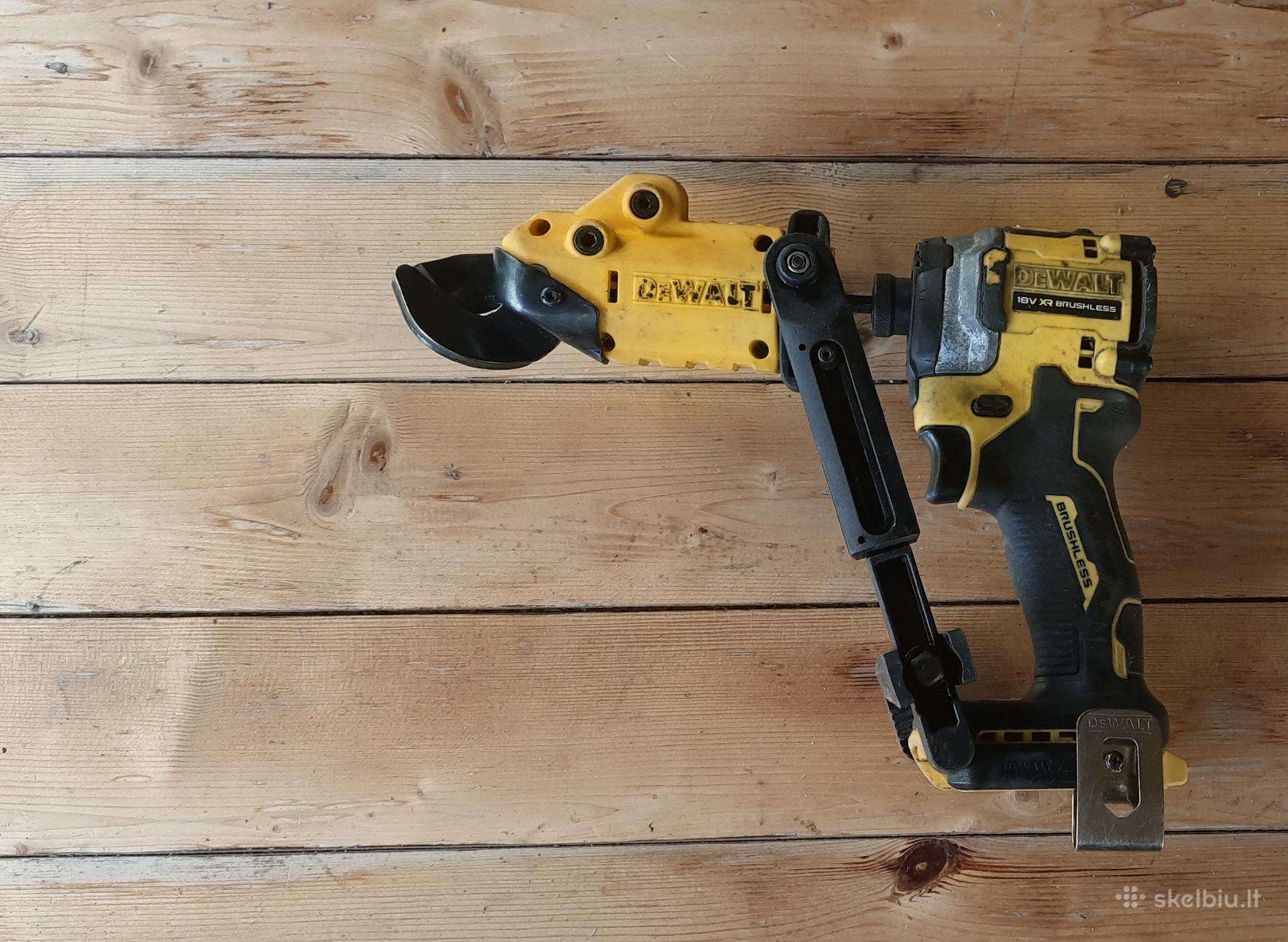 Dewalt Dcf850 + Dt70620 skardos kirpimo priedas