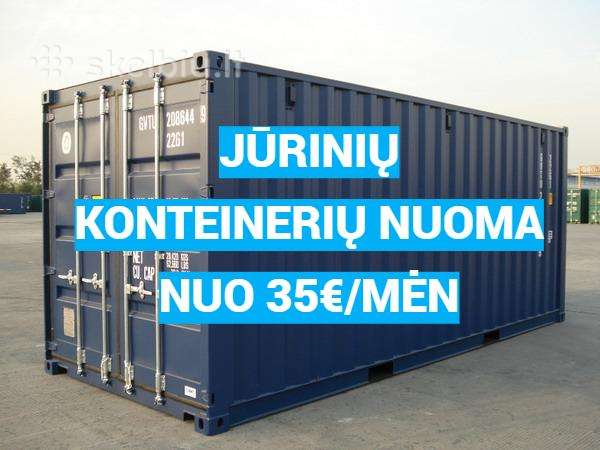 Jūrinių konteinerių nuoma nuo 35€/mėn