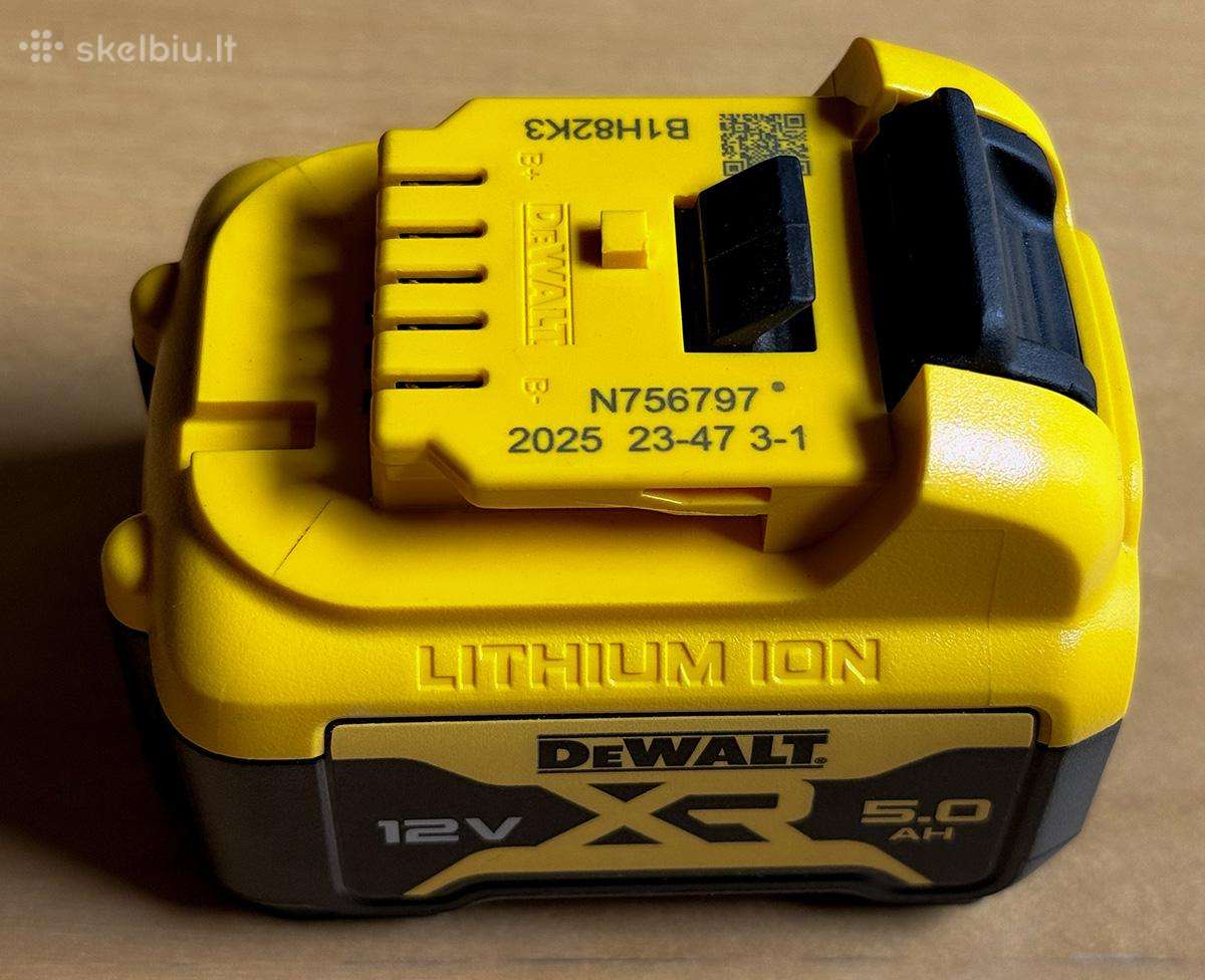 Naujas originalus Dewalt 12v 5ah akumuliatorius