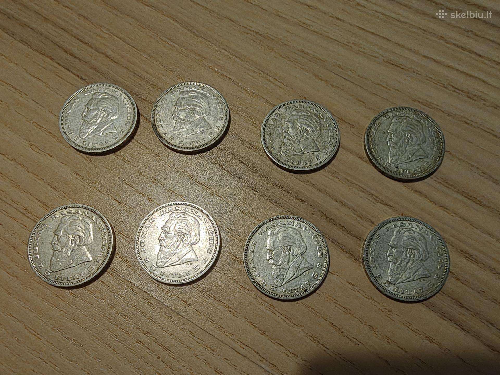 Lietuva 1936 m 5 litai Basanavičiai po 25 eurus