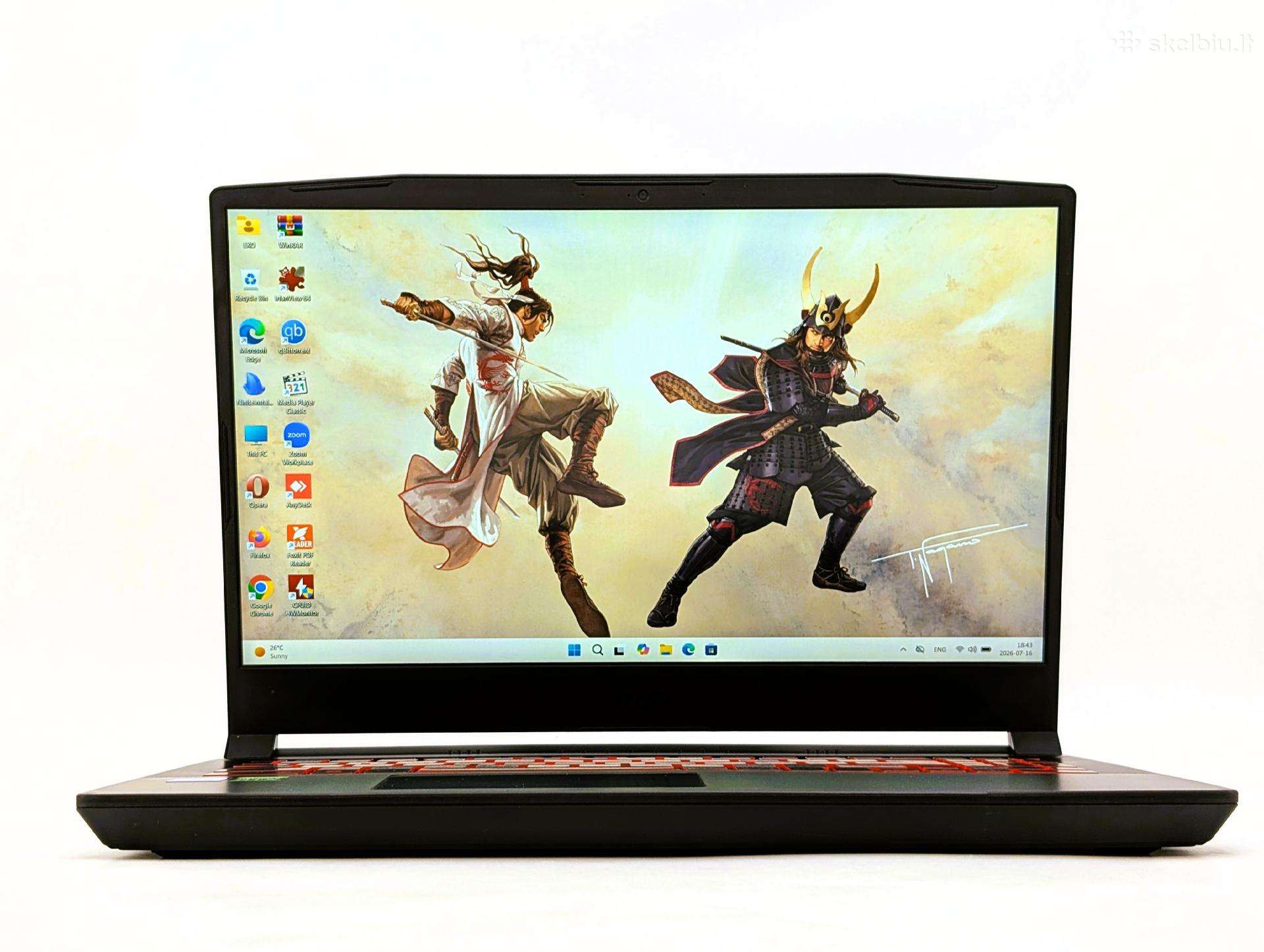 Msi Katana Gf66 i5-11400h Rtx 3050 Ti žaidimams
