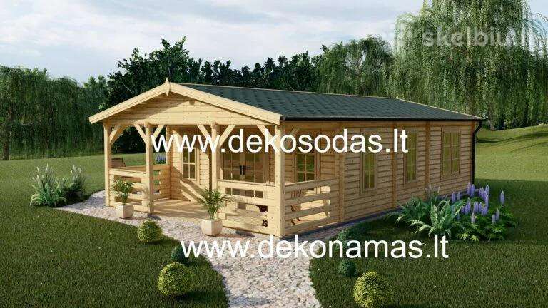 Medinis sodo namelis Dovendo 5,9510 m su terasa