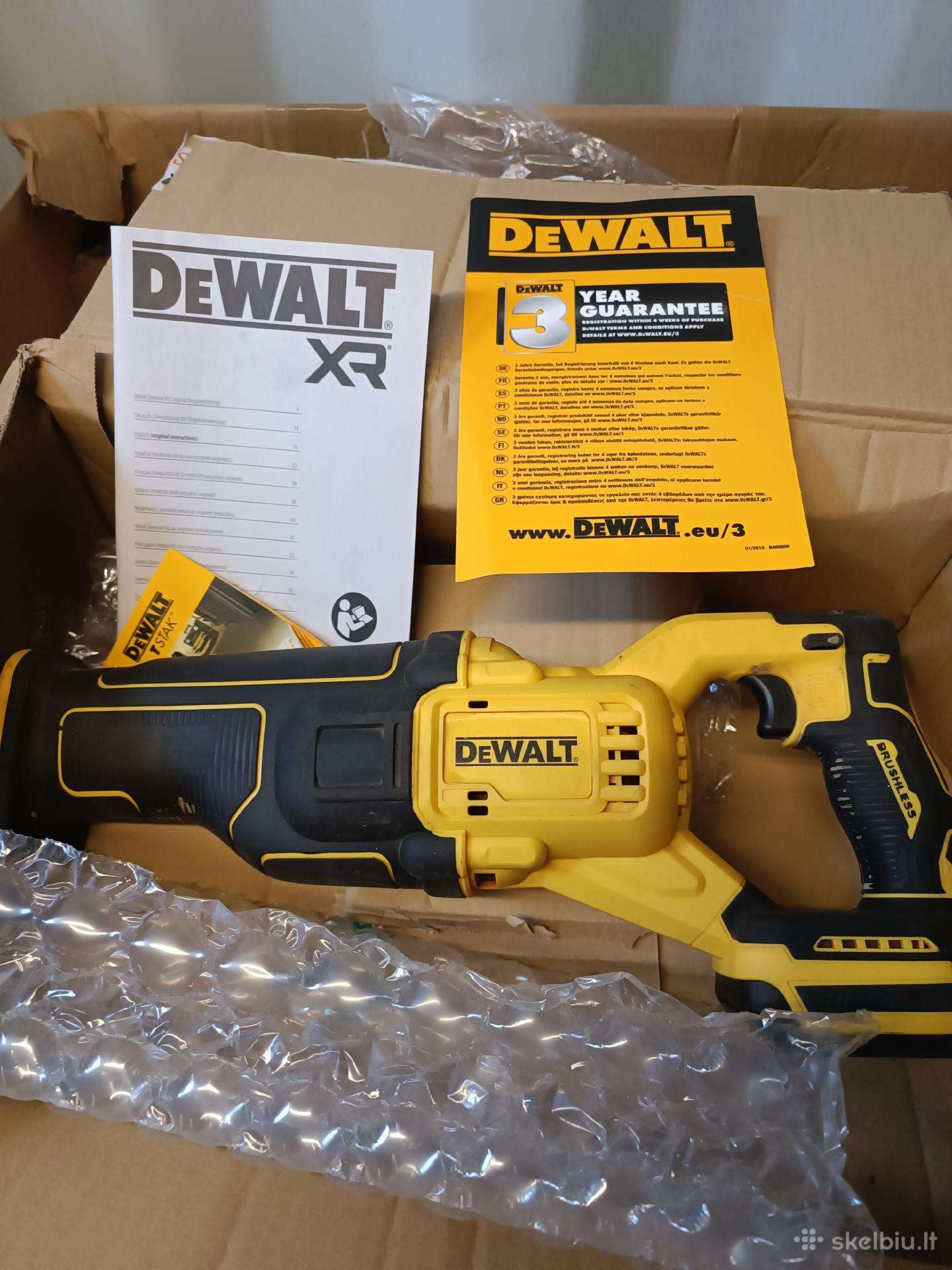 Akumuliatorinis tiesinis pjūklas Dewalt kopija