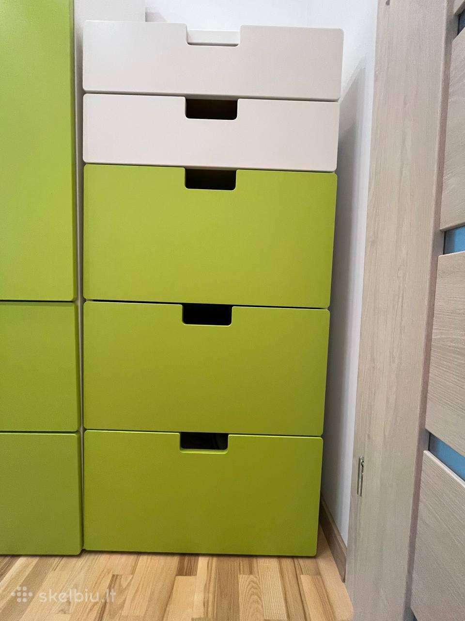 Ikea Stuva / Fritids komoda su 6 stalčiais, žalia/