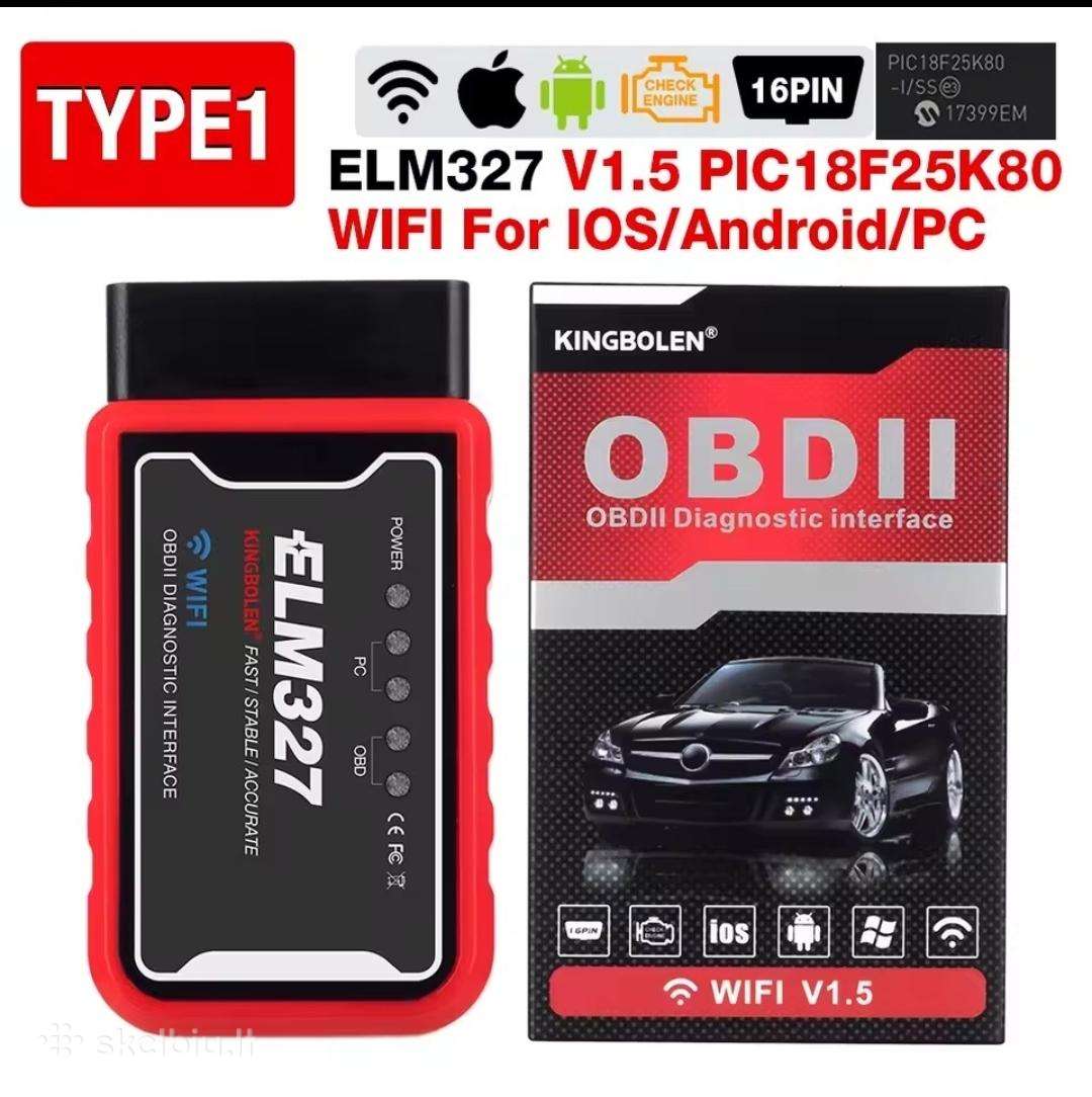 Obd2 Elm327 bluetooth adapteris Kingbolen