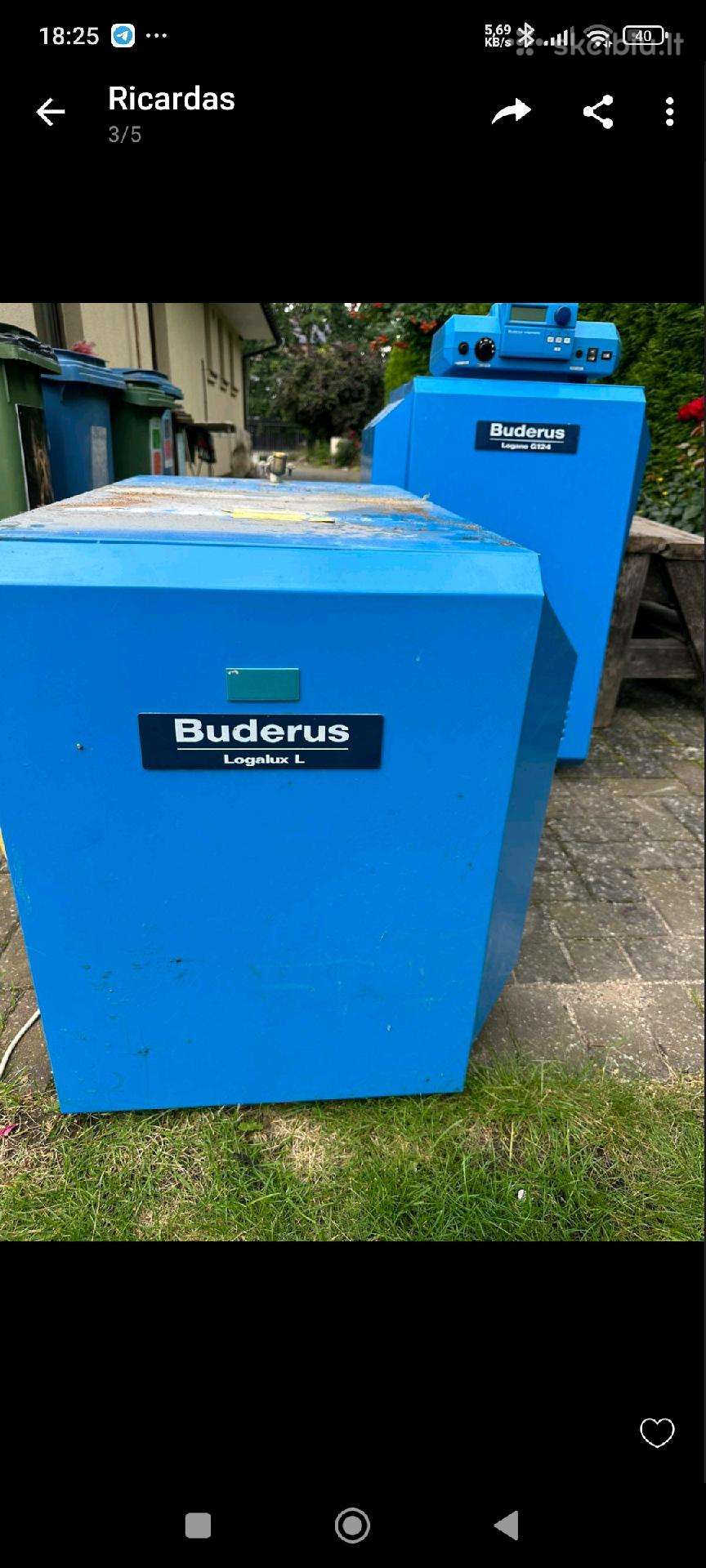 Bunderus Logano G124 katilas+ Logalux boileris,