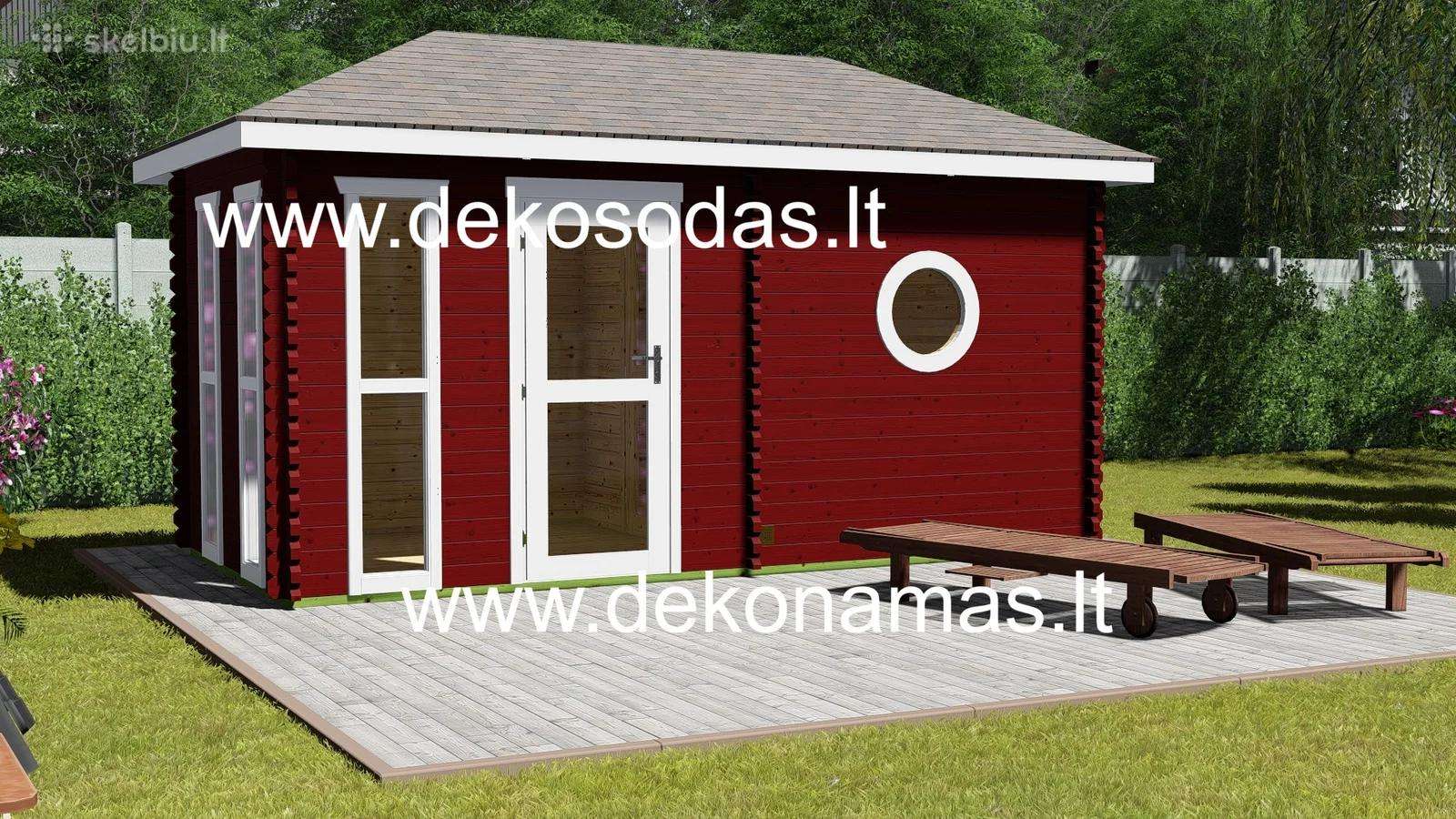 Medinė sauna „marina“ 45 mm, 480x240 cm