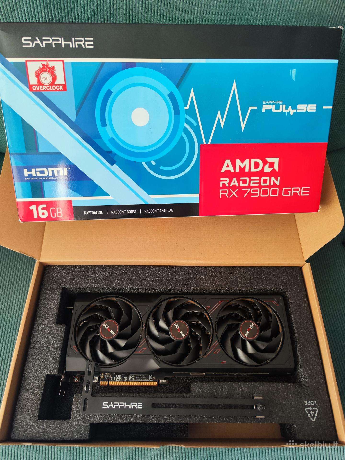 Sapphire Pulse Amd Radeon Rx 7900 Gre 16gb Gddr6