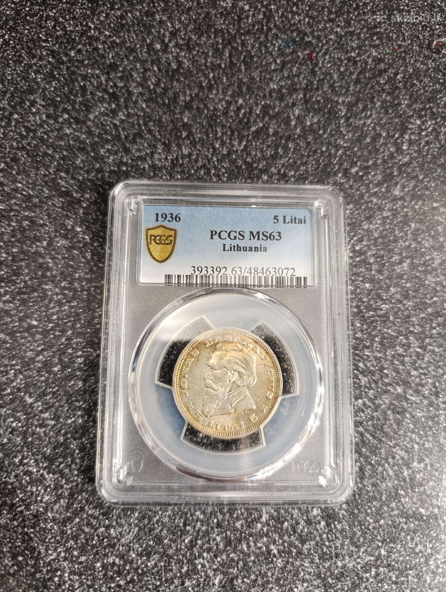 Jonas Basanavičius 1936m. Pcgs Ms63
