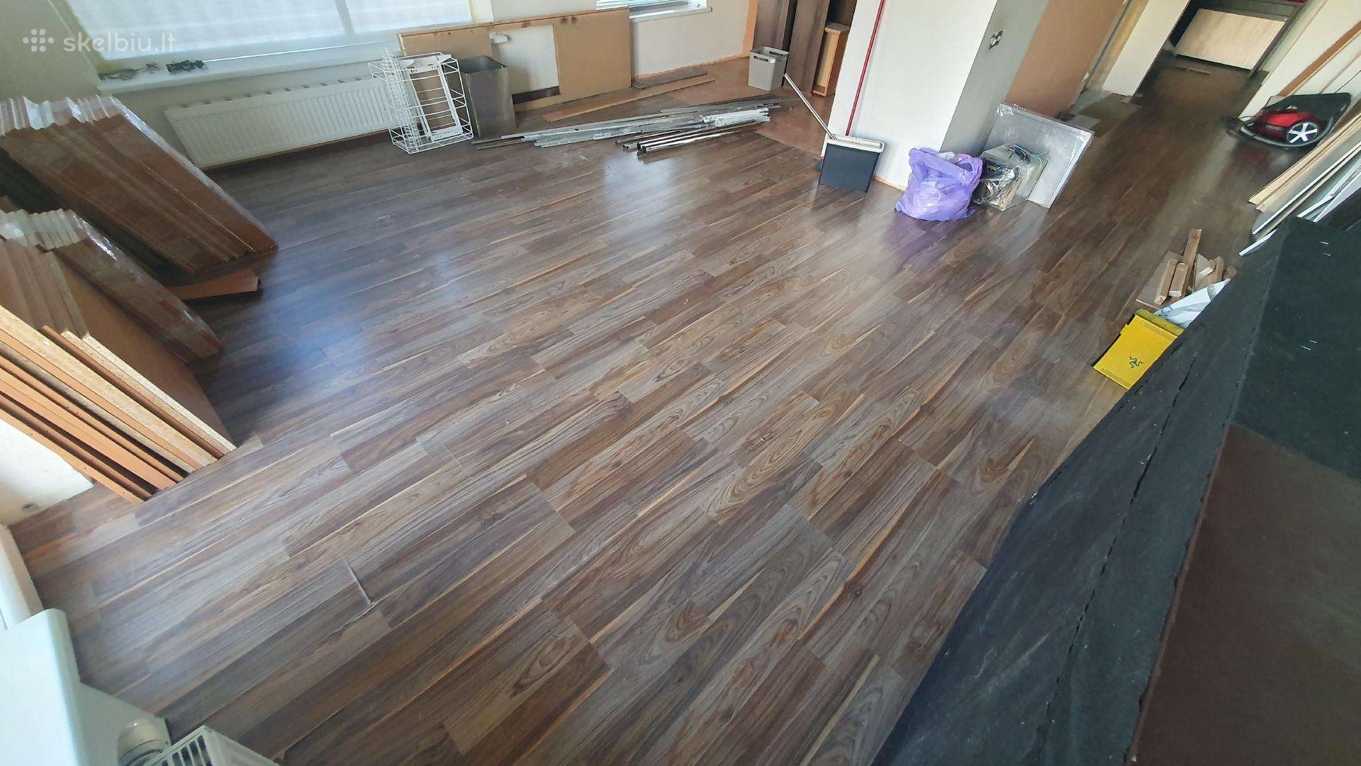 Naudotas laminatas ir paklotas