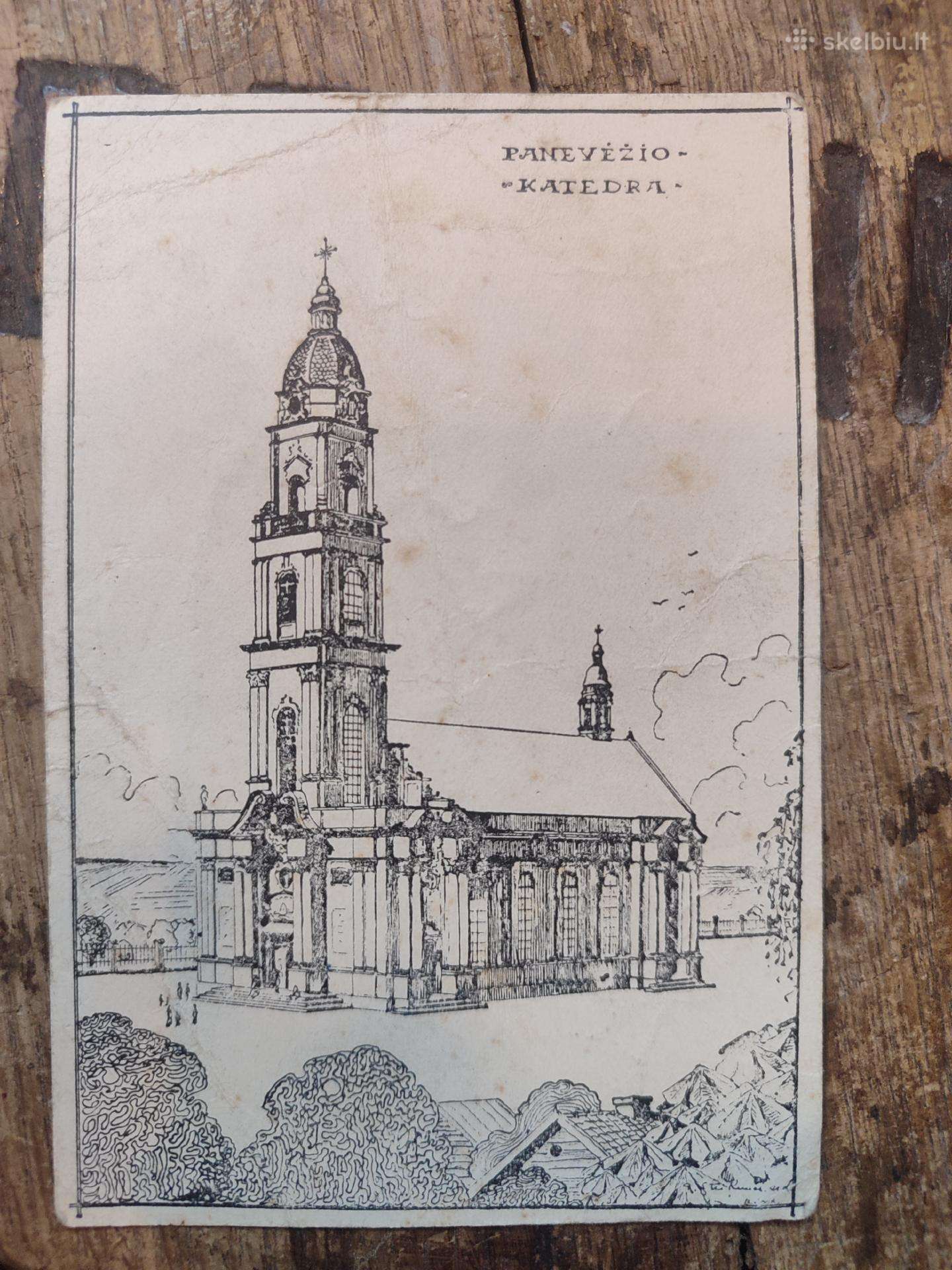 Tarpukario atvirutė Panevėžio katedra