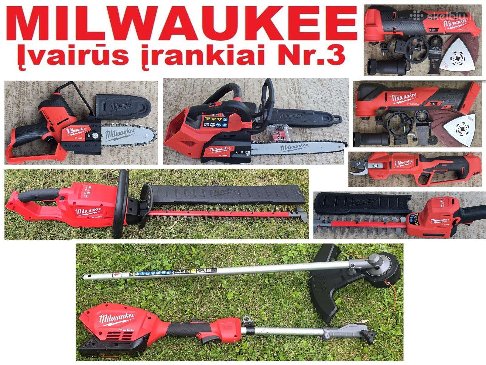 Milwaukee įvairūs įrankiai 3