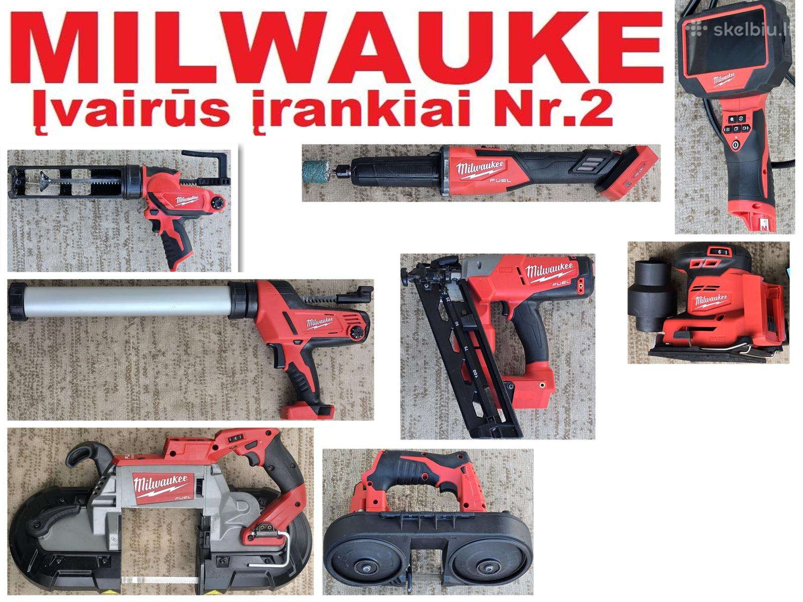 Milwaukee įvairūs įrankiai 2