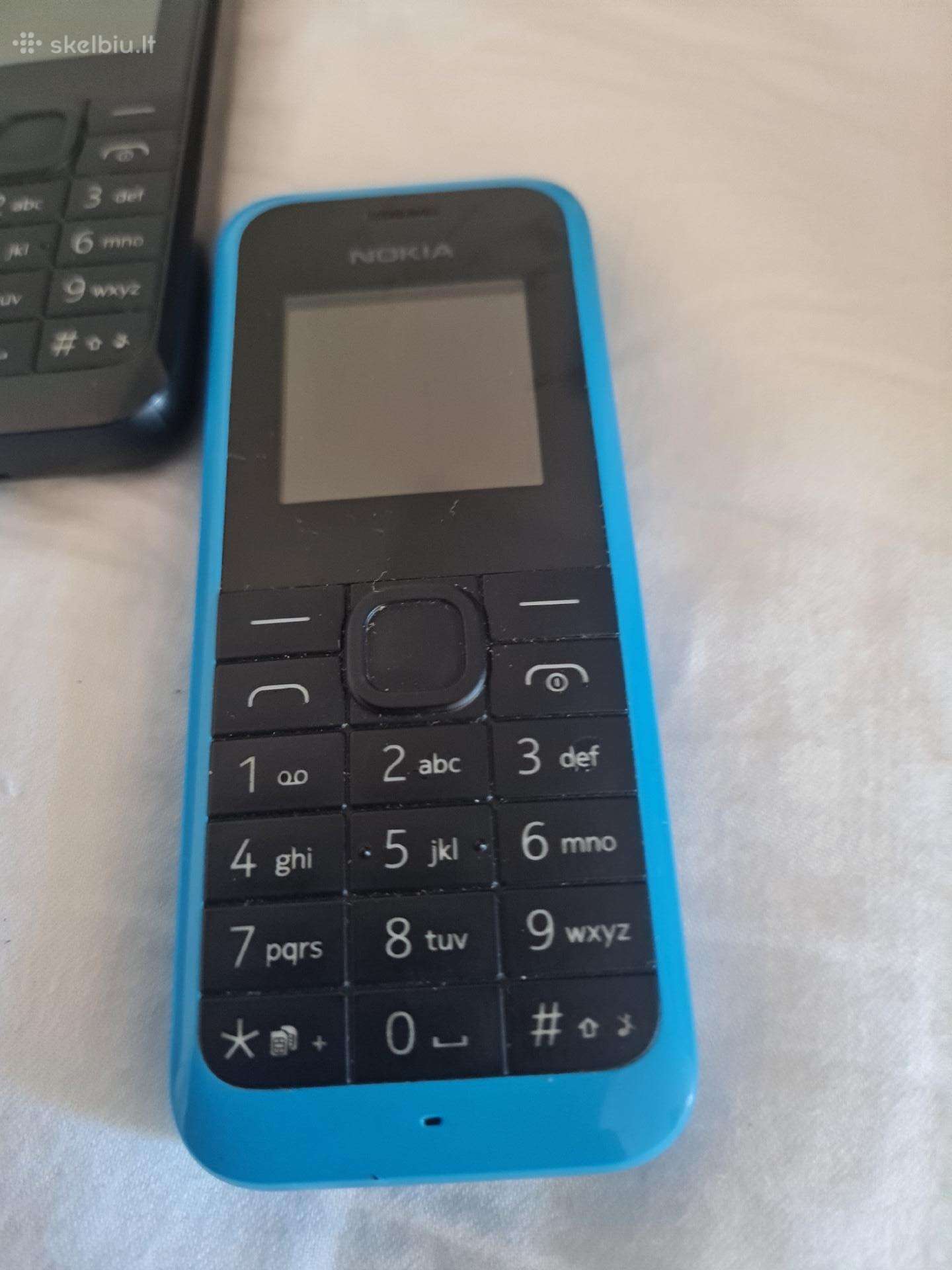 Nokios telefonus su viena ir su dviem sim