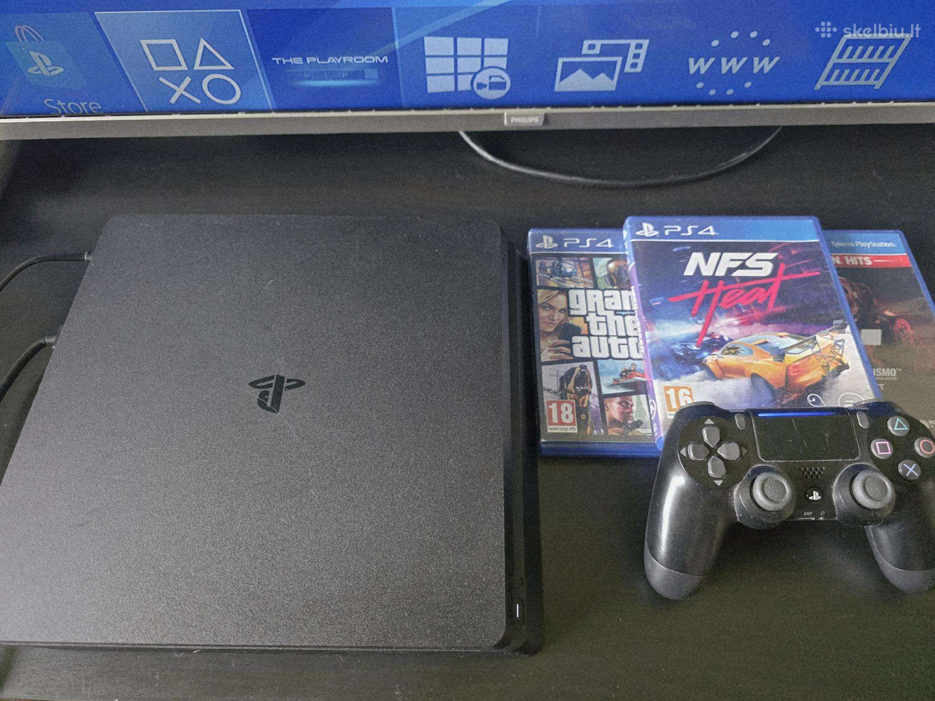Parduodu Ps4 slim 1tb + Žaidimai