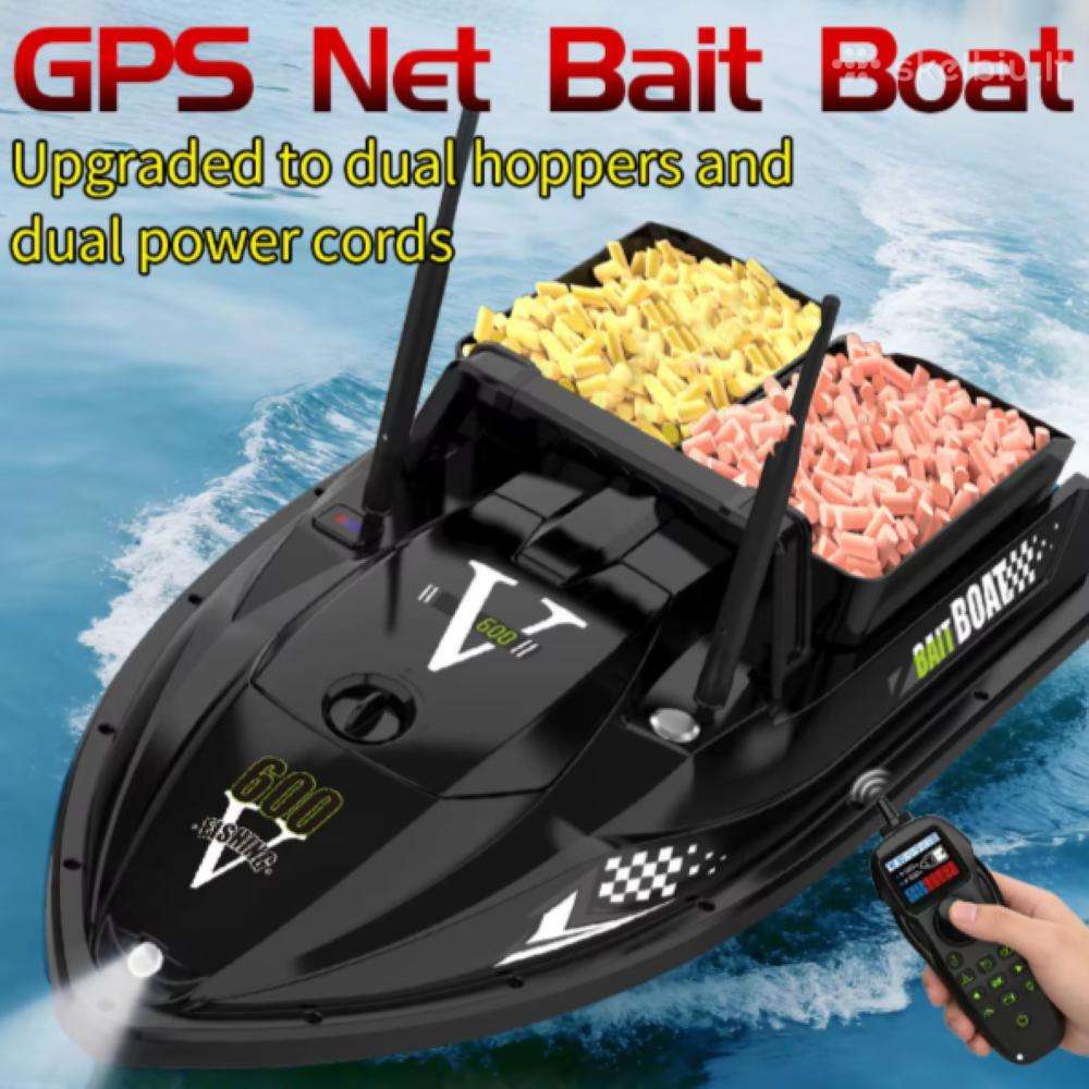 Flytec V600 GPS pašarų laivelis su GPS 200 taškų