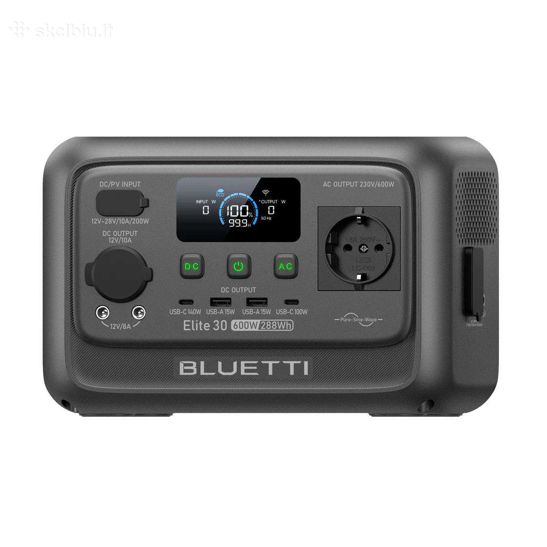 Bluetti Elite 30 600w energijos stotelė