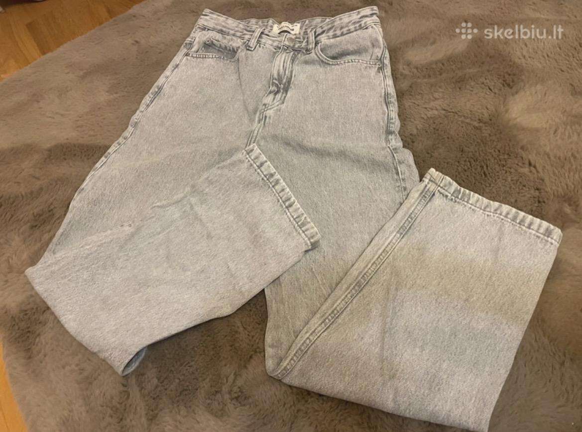 Pull&bear šviesiai pilki vyriški buggy džinsai