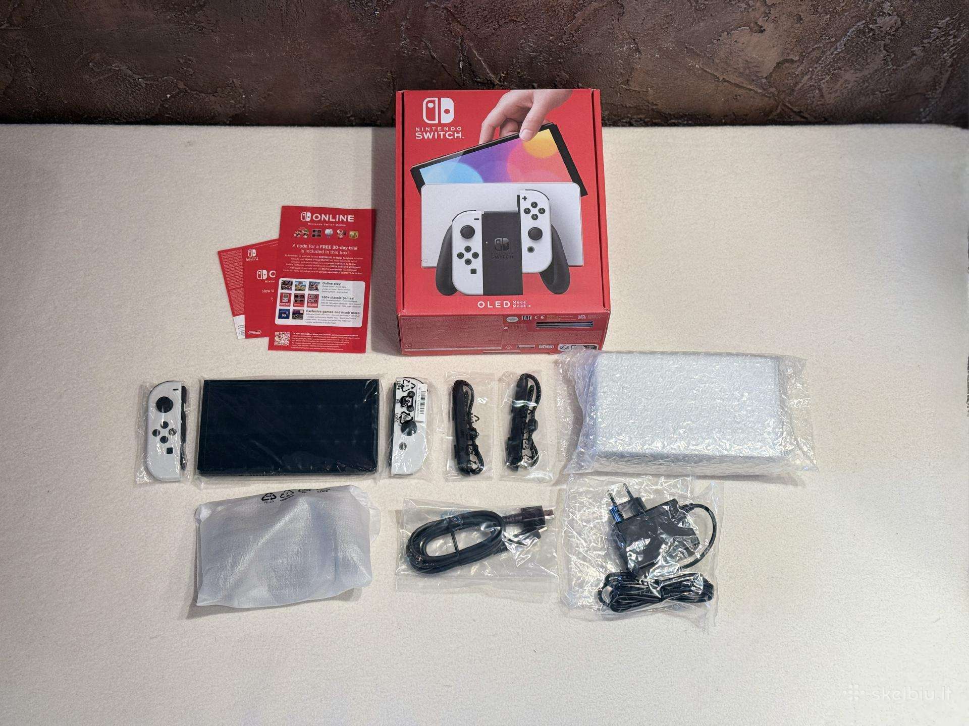 Kaip naujas Nintendo Switch Oled White Baltas 64gb