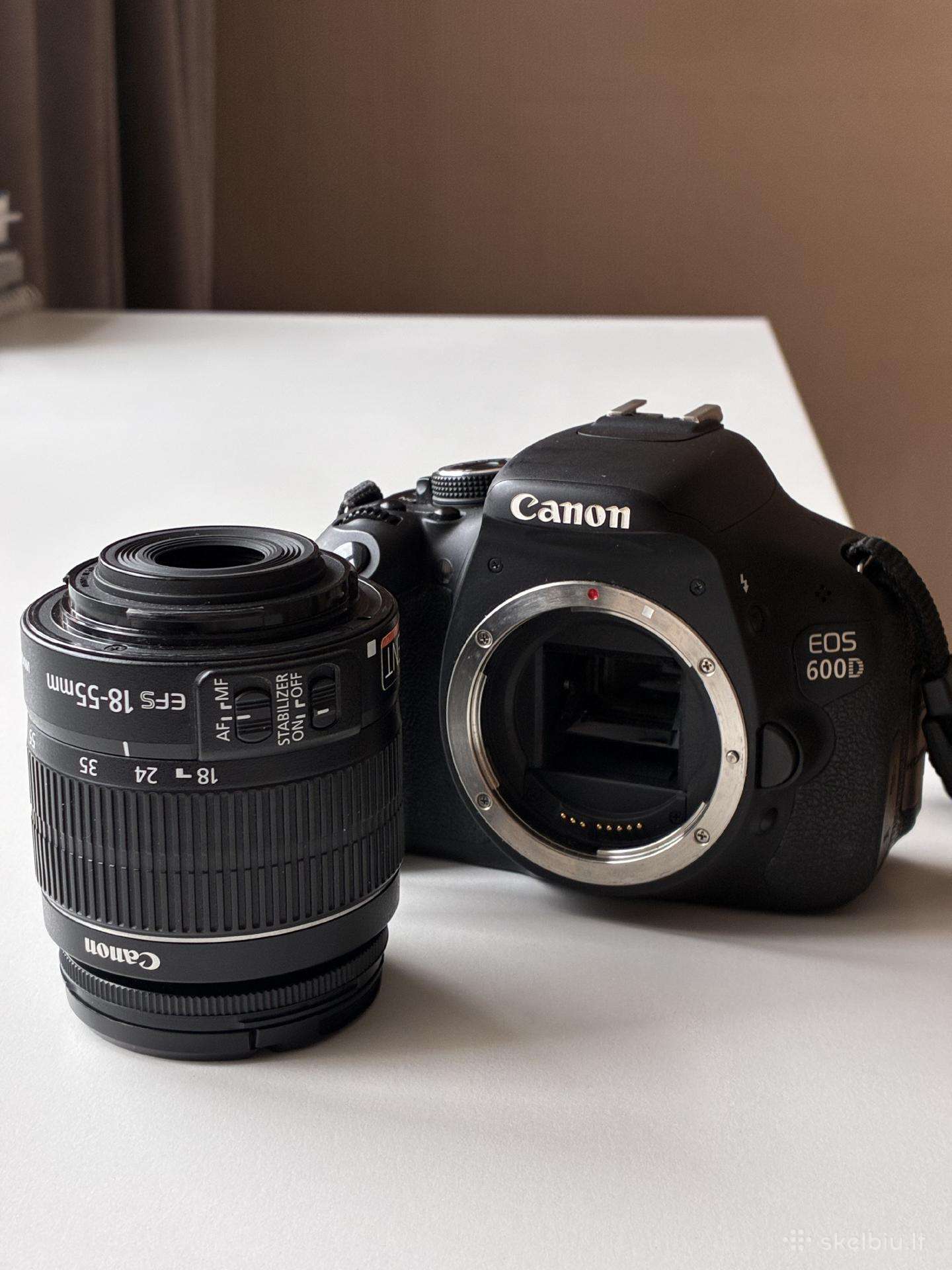 Canon EOS 600d fotoaparatas + 18-55 mm Ef-s