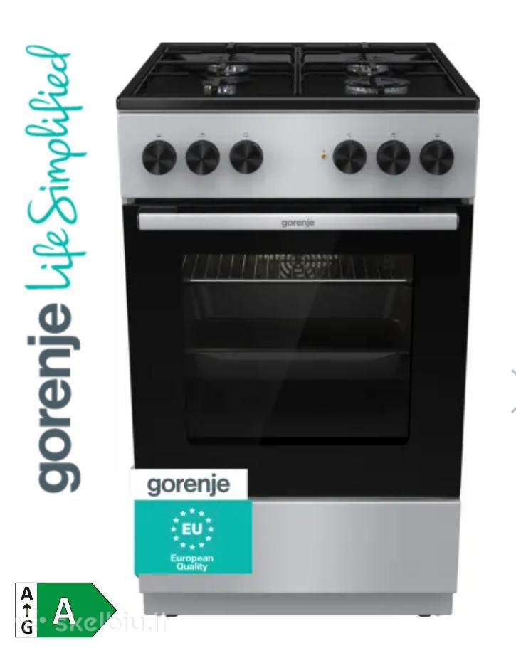 Gorenje Mek3011sb dujinė/elektrinė viryklė 50cm