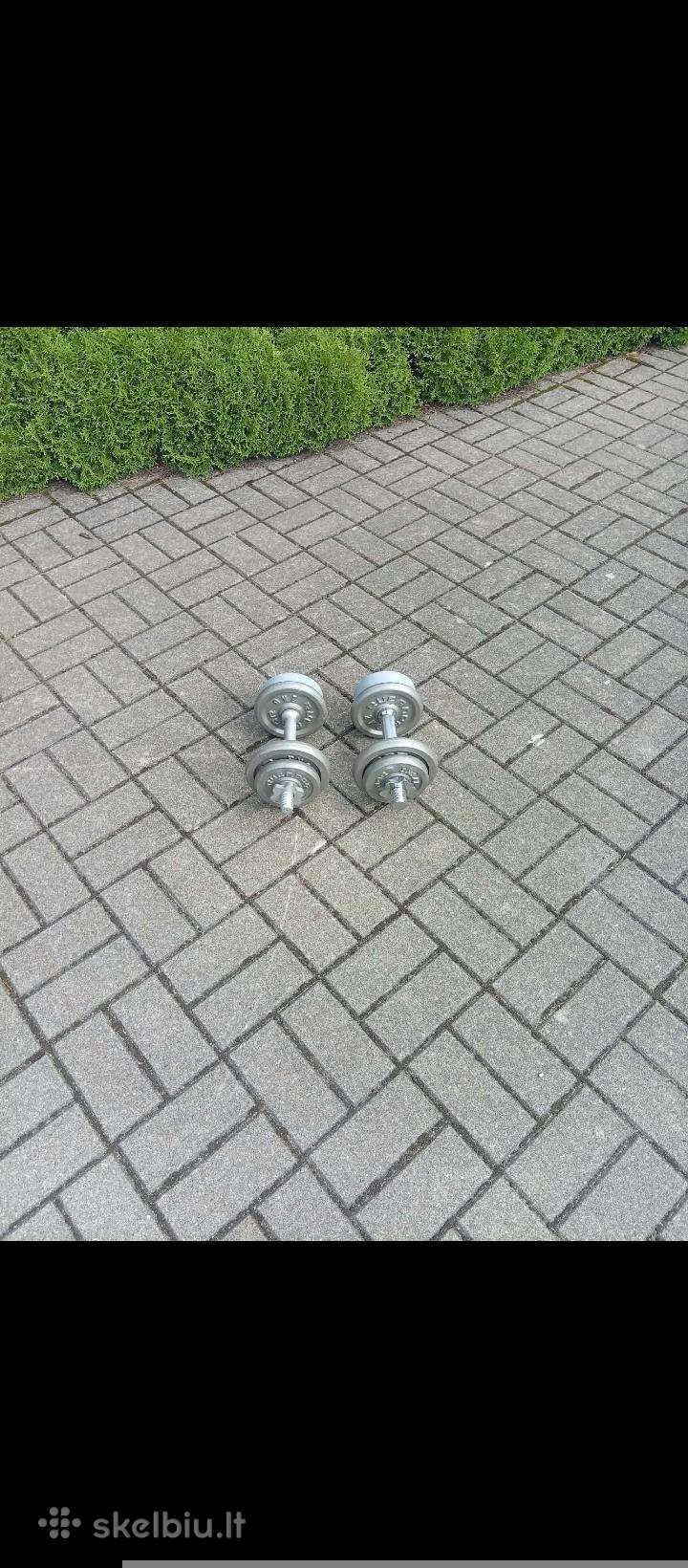 13+13kg.metaliniai keičiamo svorio hanteliai