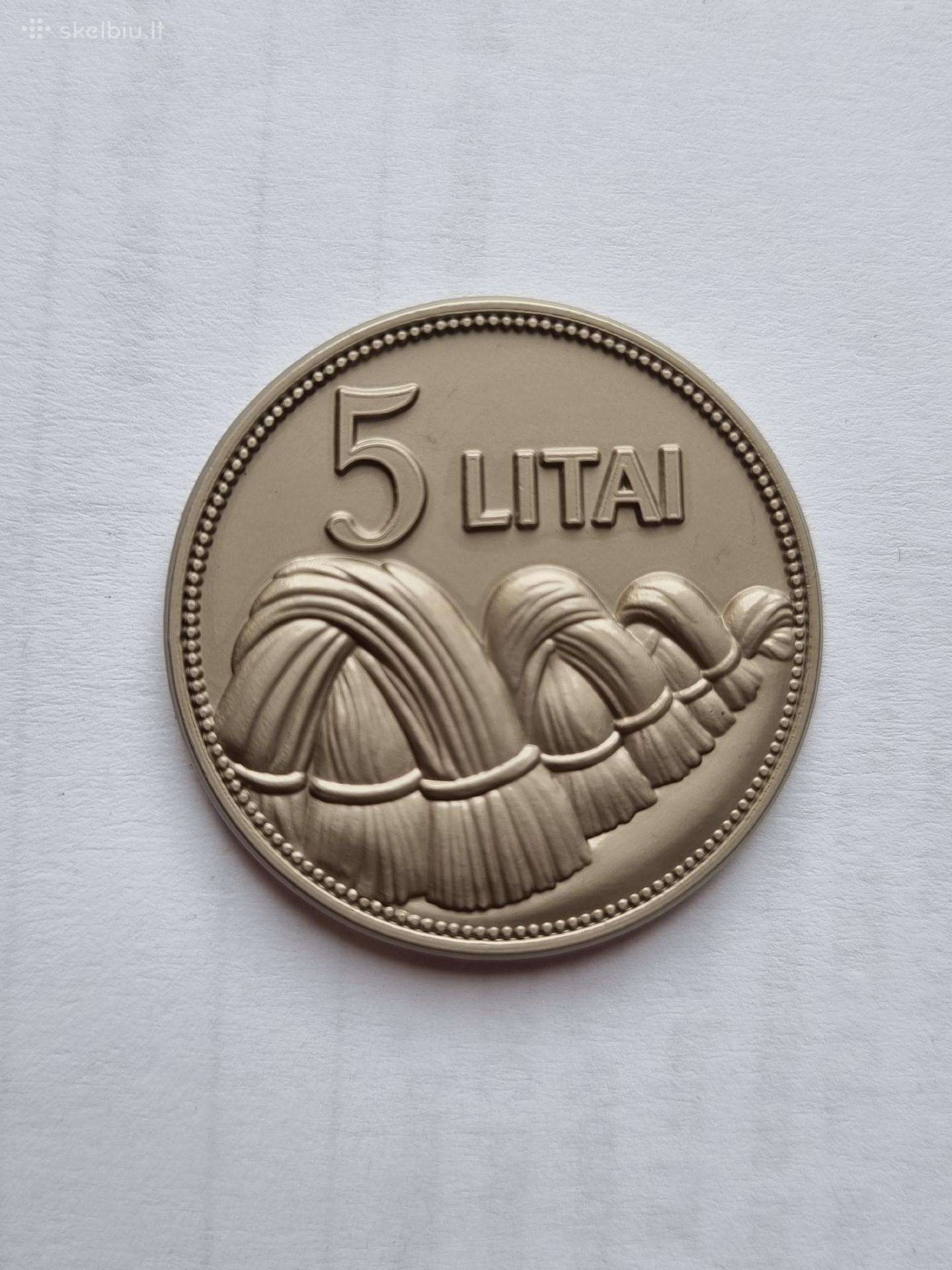 5 Litai 1924m Bandyminiai Litai nebuvo išleista
