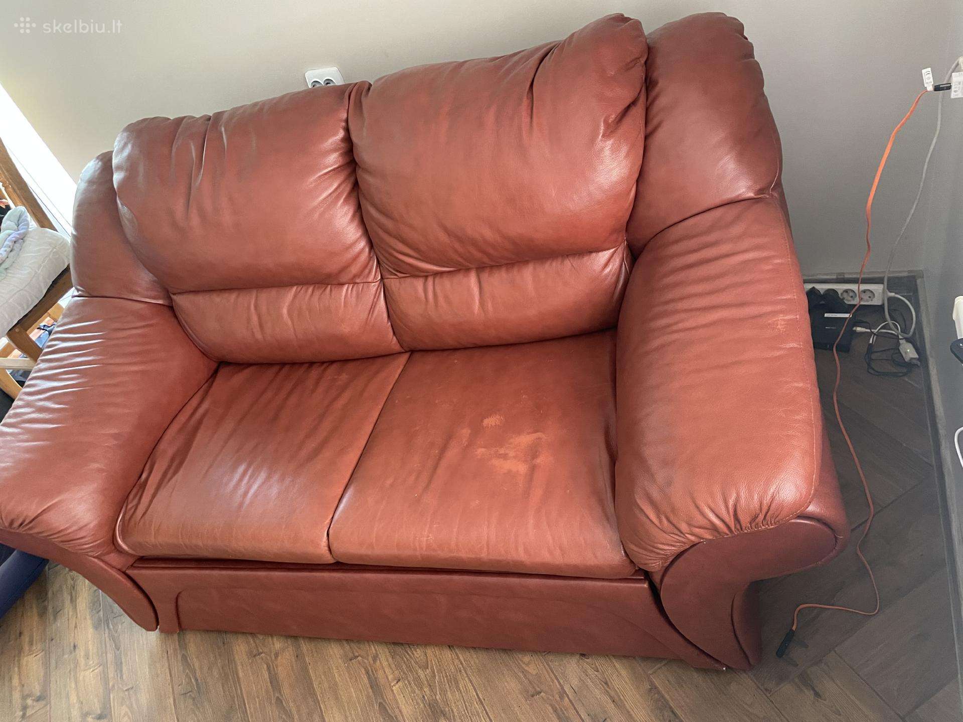 Parduodu sofa išsitiesę gryną oda