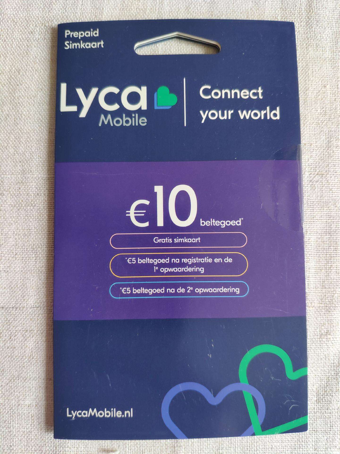 Lyca Mobile Prepaid Sim Card for Netherlands Eu Nl