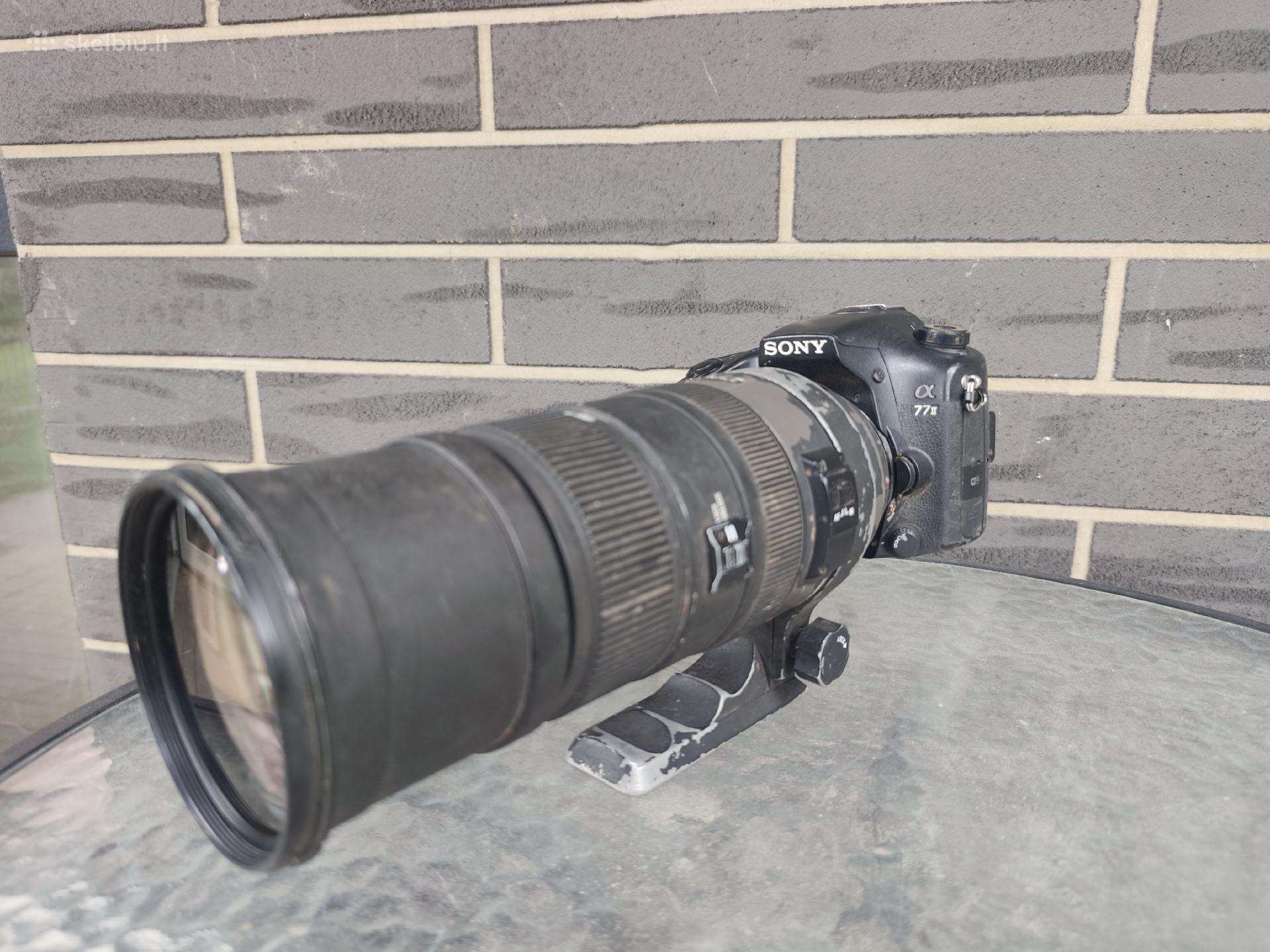 Parduodu Sony a77ii su objektyvu sigma 150-500mm