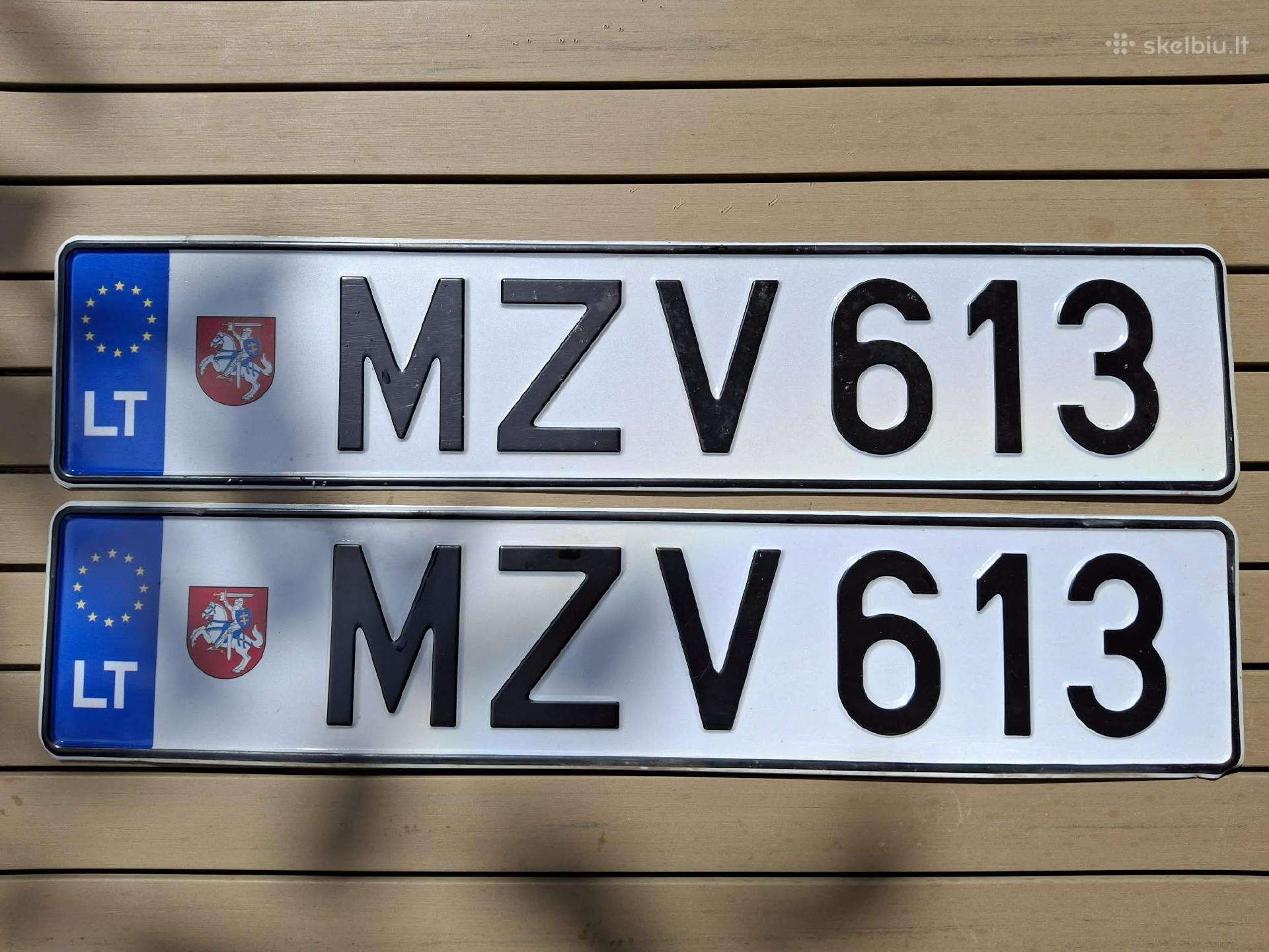 Valstybiniai numeriai Mzv 613