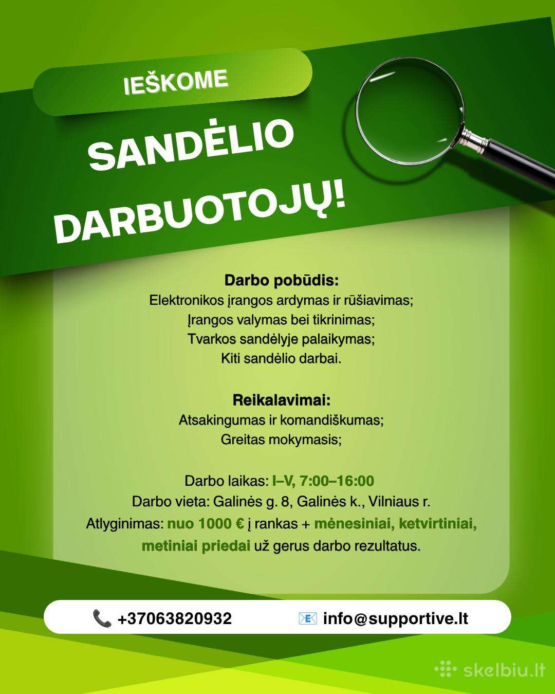 Ieškome produkcijos darbuotojų!