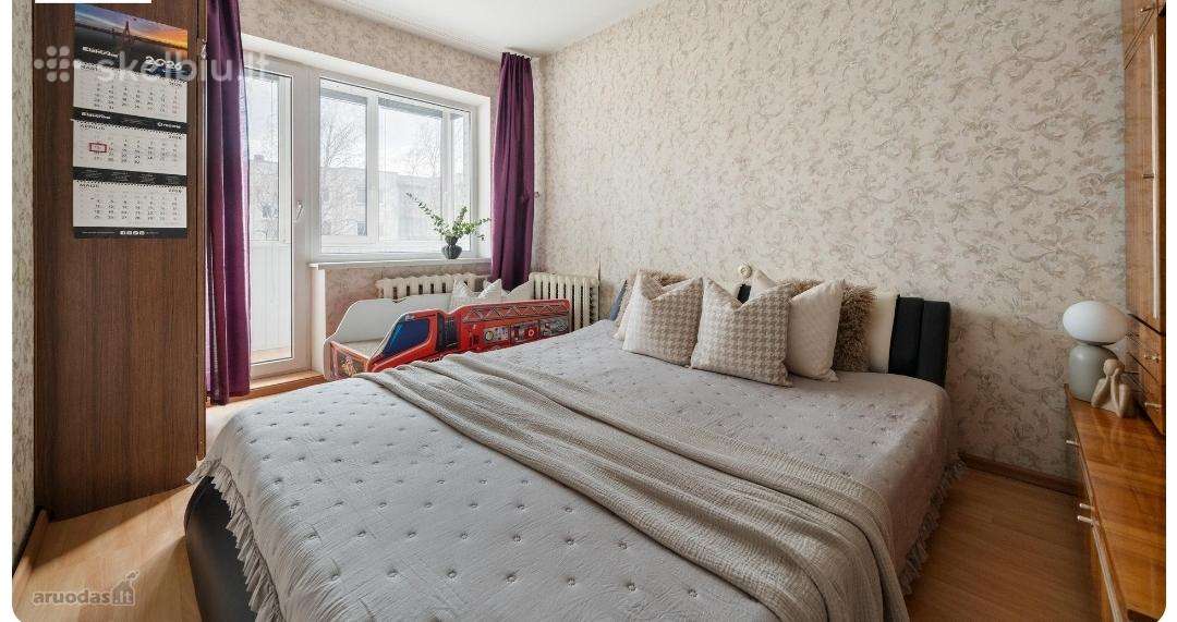 Nuomojamas tvarkingas 3 kambarių butas Šeškinėje