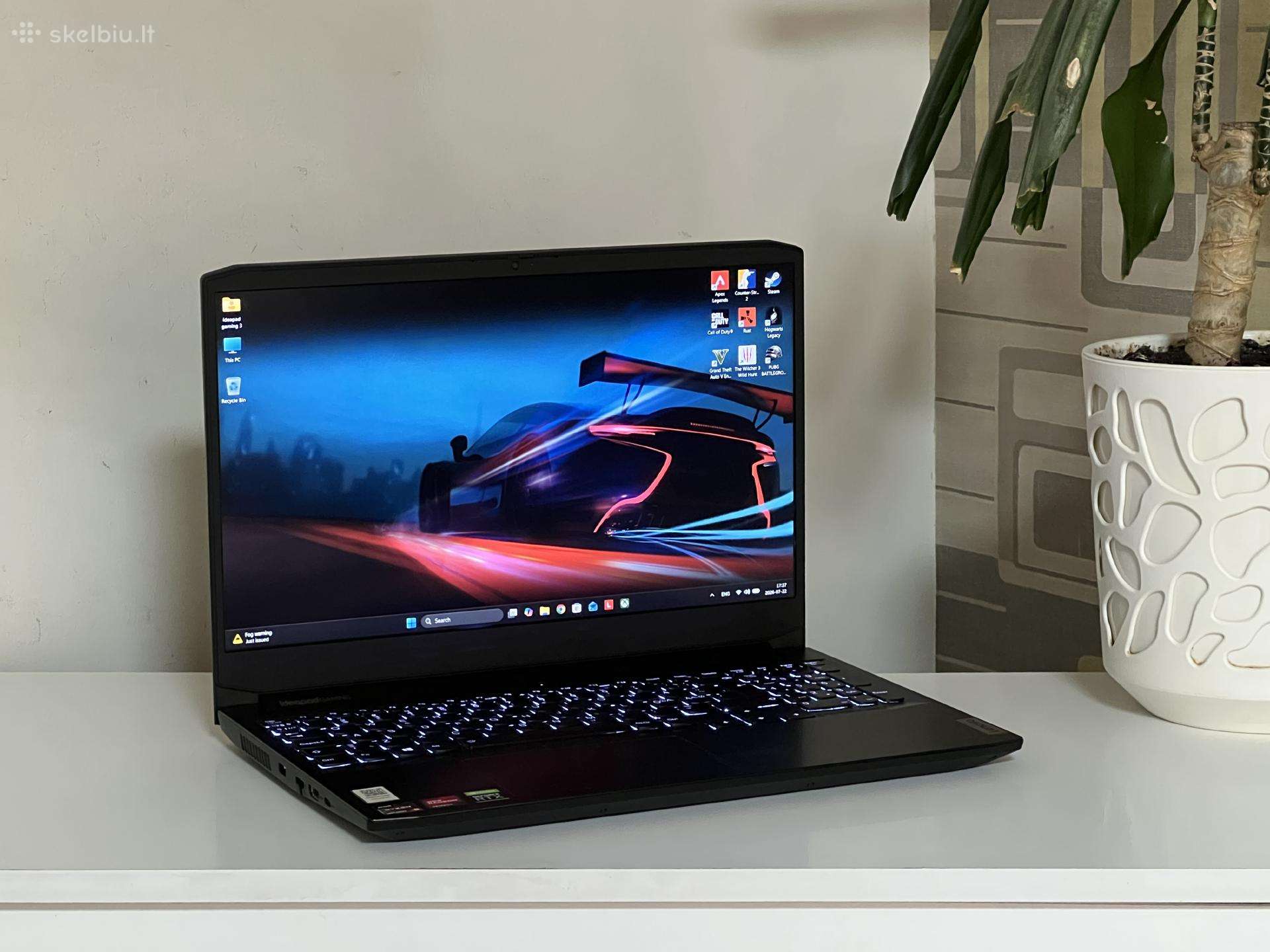 Parduodamas Ideapad su Rtx 3050, Ryzen 5, 120hz.