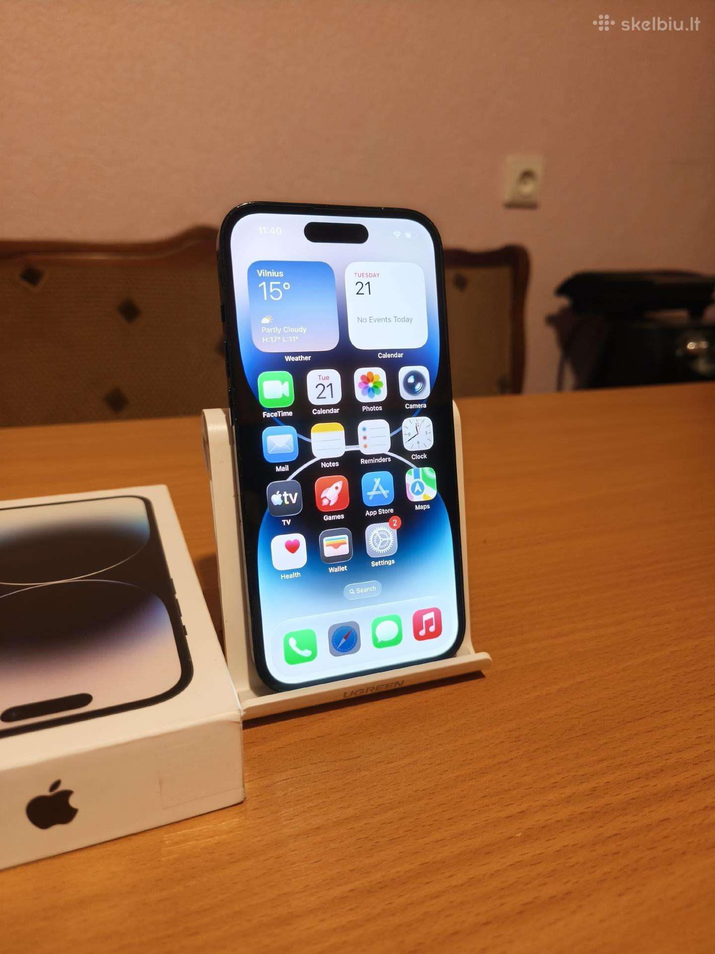 Puikus iPhone 14 Pro,128gb, 100% Battery health