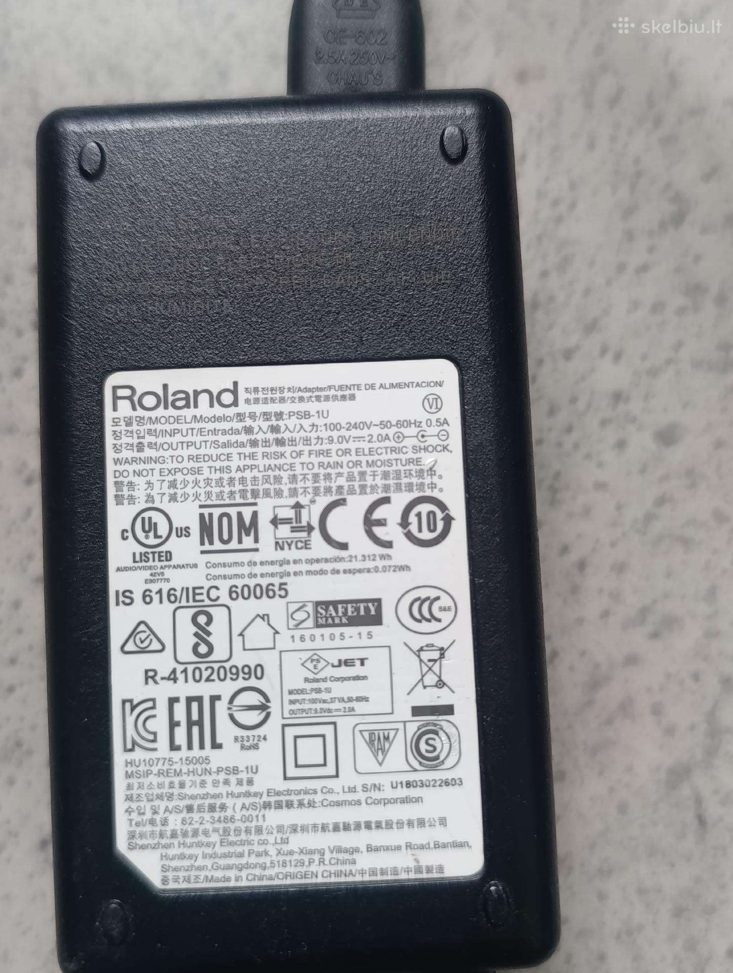 Original Roland Psb-1u Power Adapter