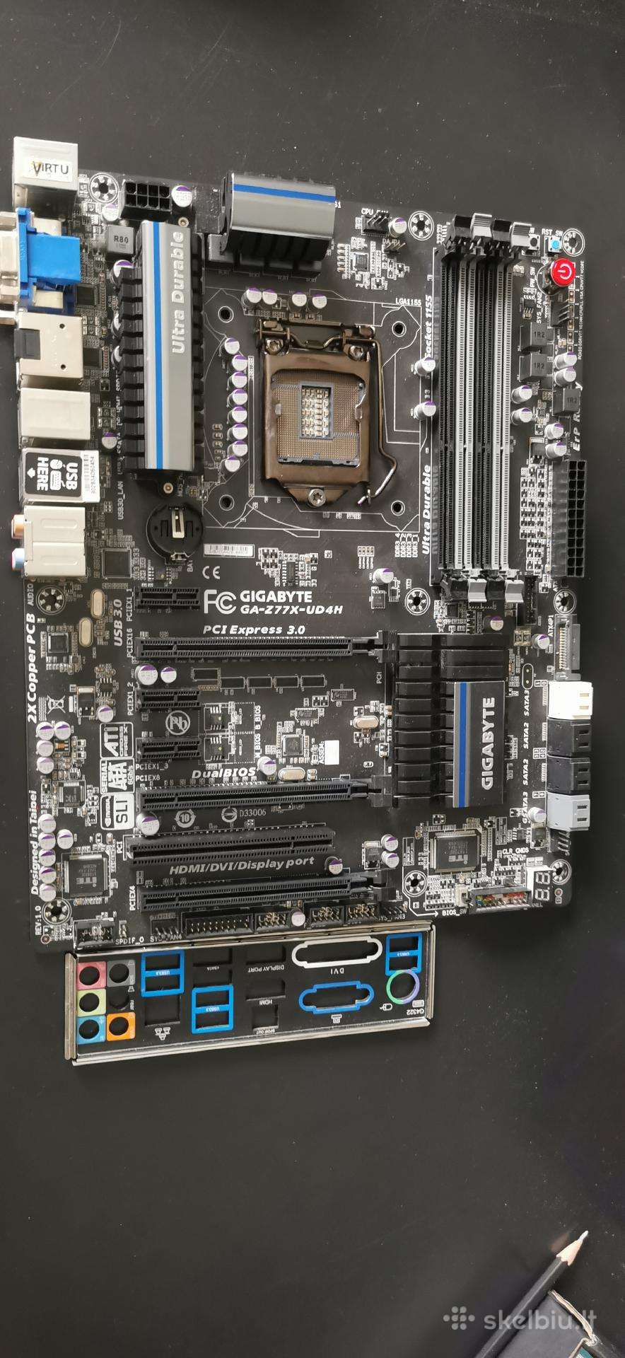 Gigabyte ga-z77x-ud4h motininė plokštė