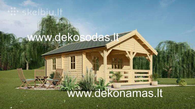 Medinis sodo namelis „werrena“ 6,85 m, 44 mm