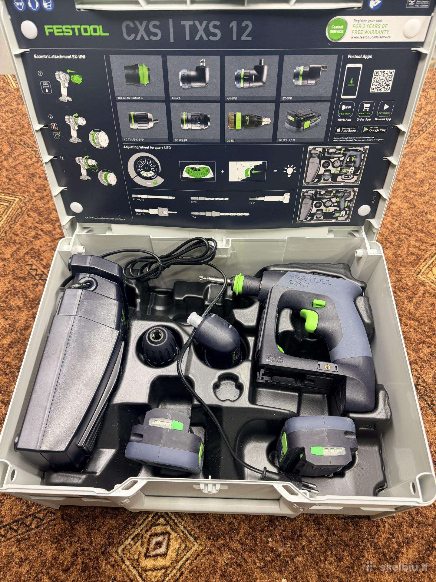 Festool cxs 12 set su garantija