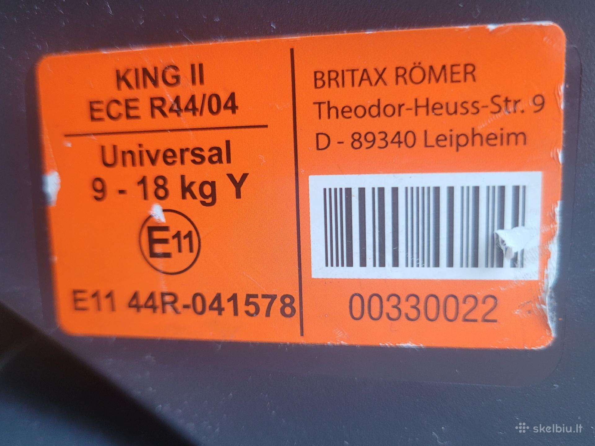 Britax Romer King 2 vaikiška kėdutė