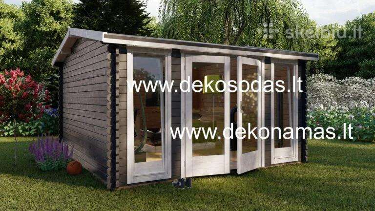Medinis sodo namelis „trend“ 40 mm, 390300 cm