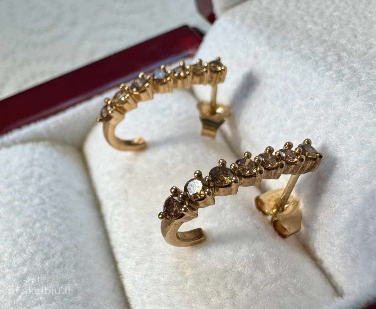 Auksas šampaniniai deimantai 0.58ct
