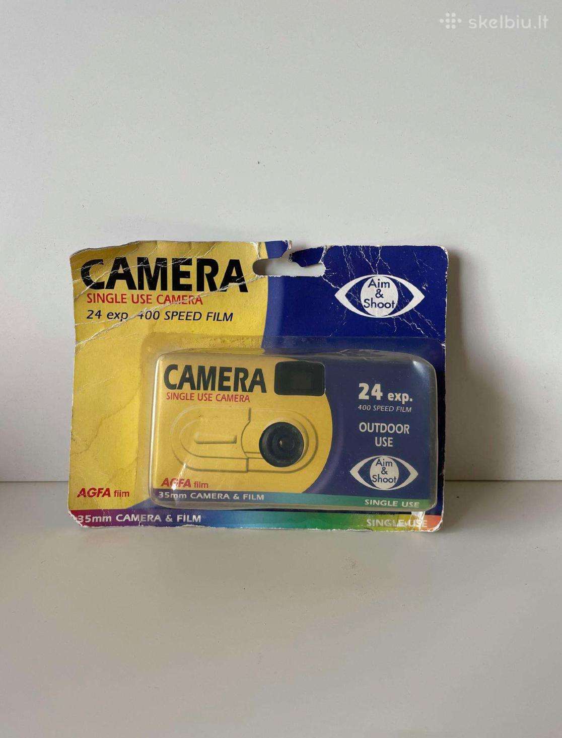 Vienkartinis Agfa Aim&shoot juostinis fotoaparatas