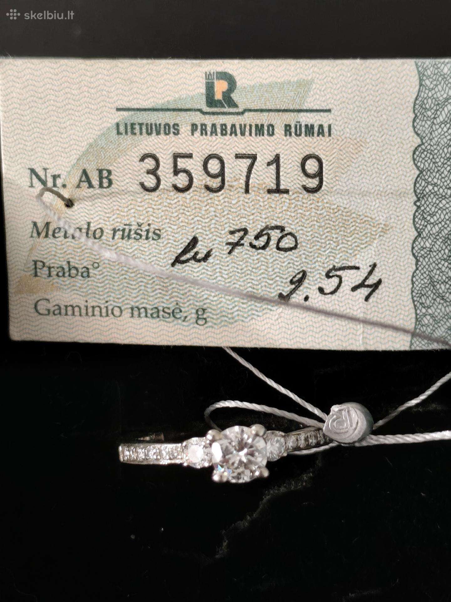 Auksas 750 praba briliantai