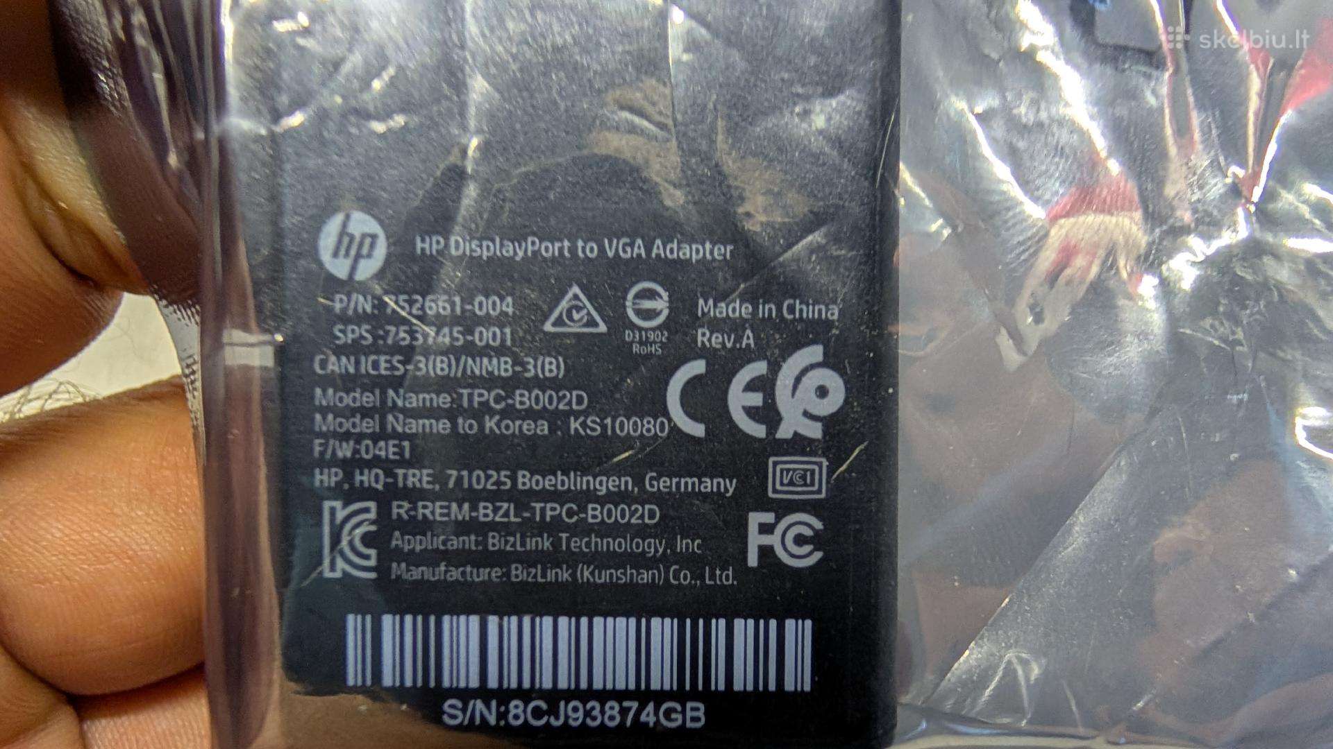 Hp Displayport to Vga adapter