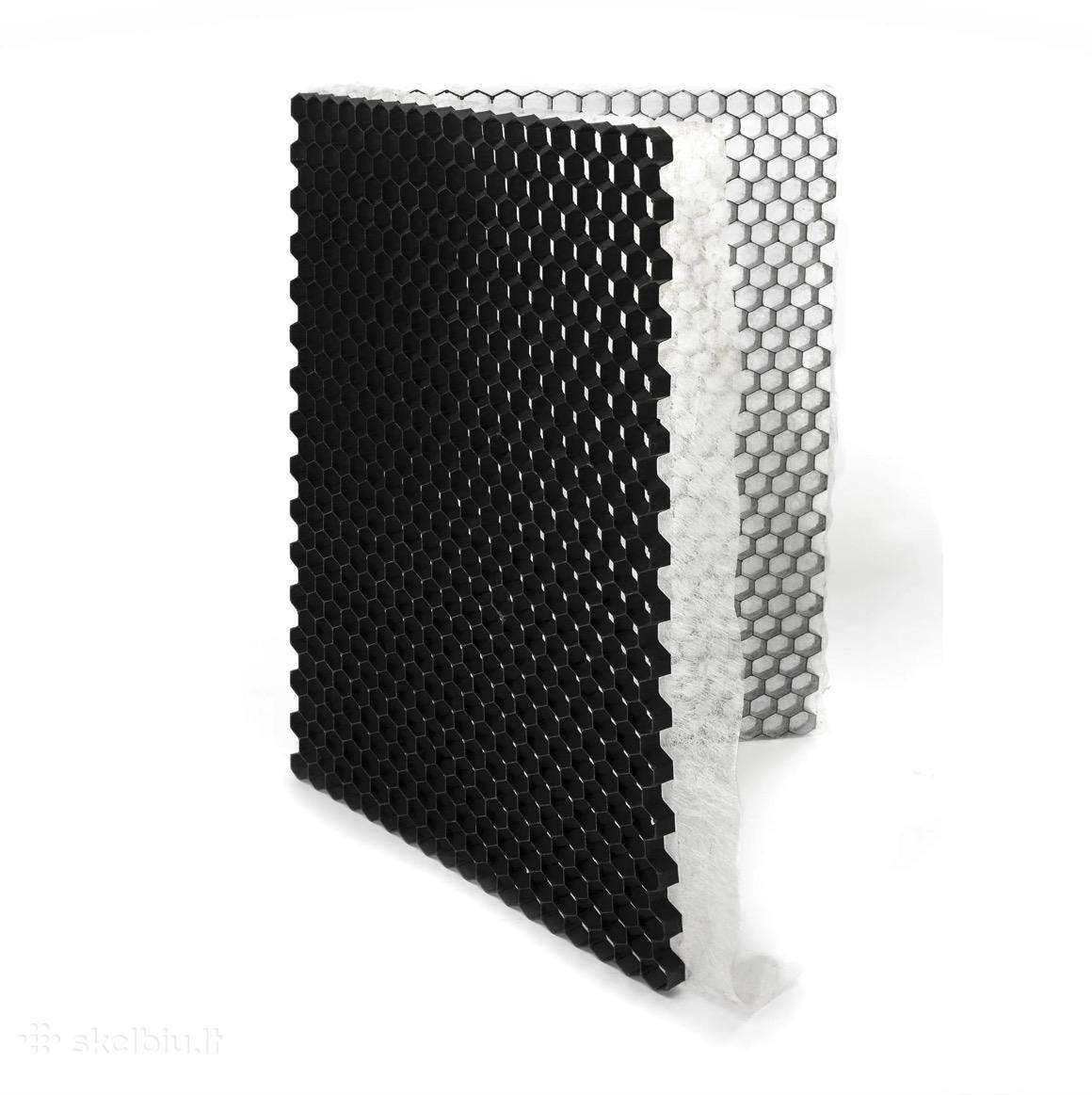 Plastikinis korys skaldai Hdpe 120x80x2 cm (juodas