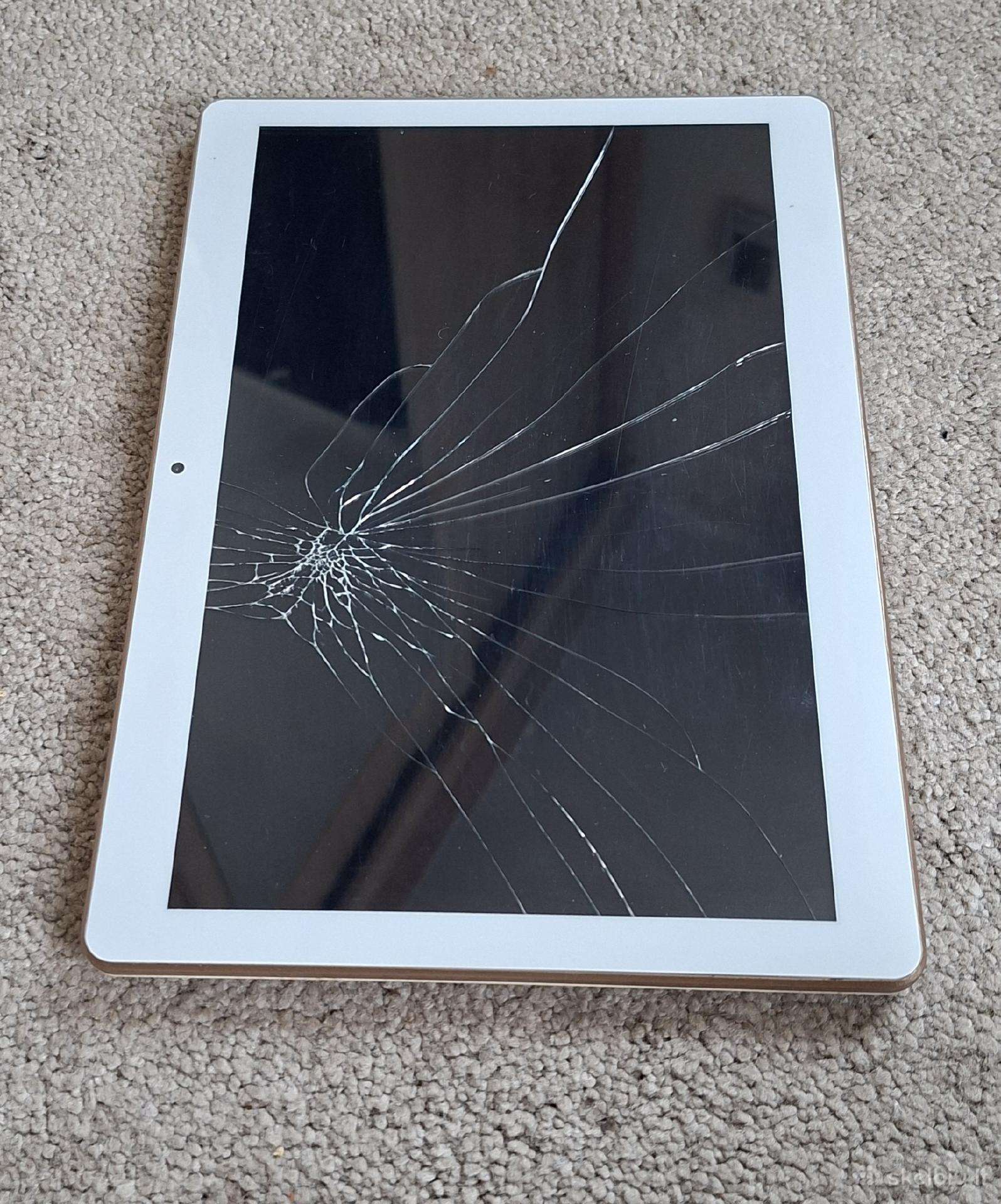 Android 10 colių planšetė ,su suskilusiu ekranu