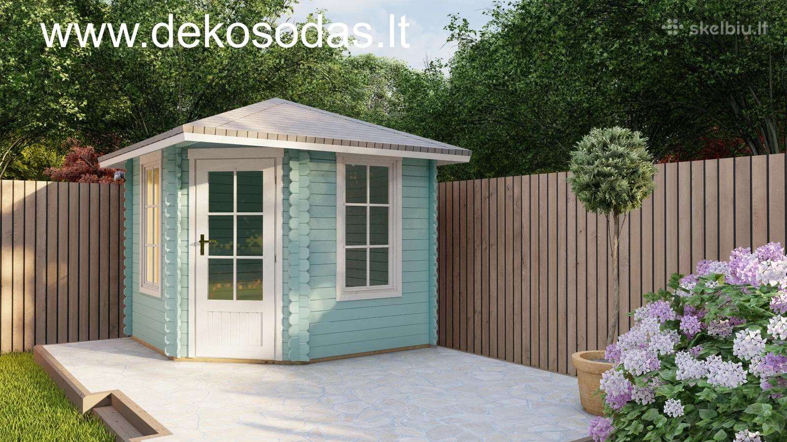 Kampinis medinis sodo namelis 40 mm, 260260 cm