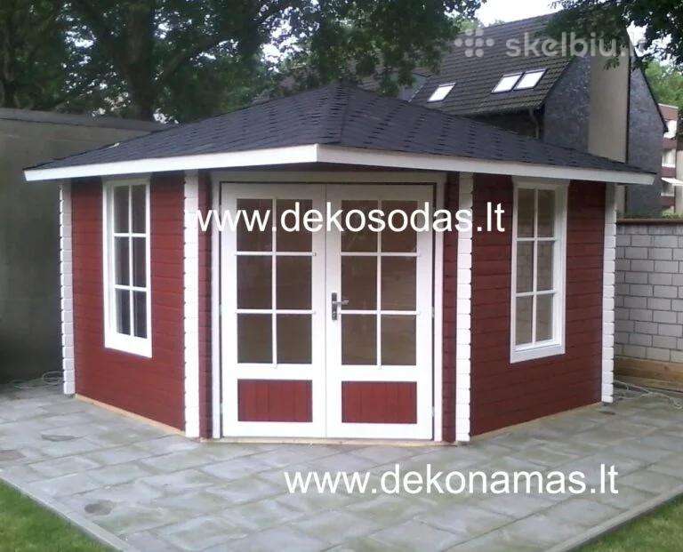 Kampinis medinis sodo namelis 40 mm, 360360 cm